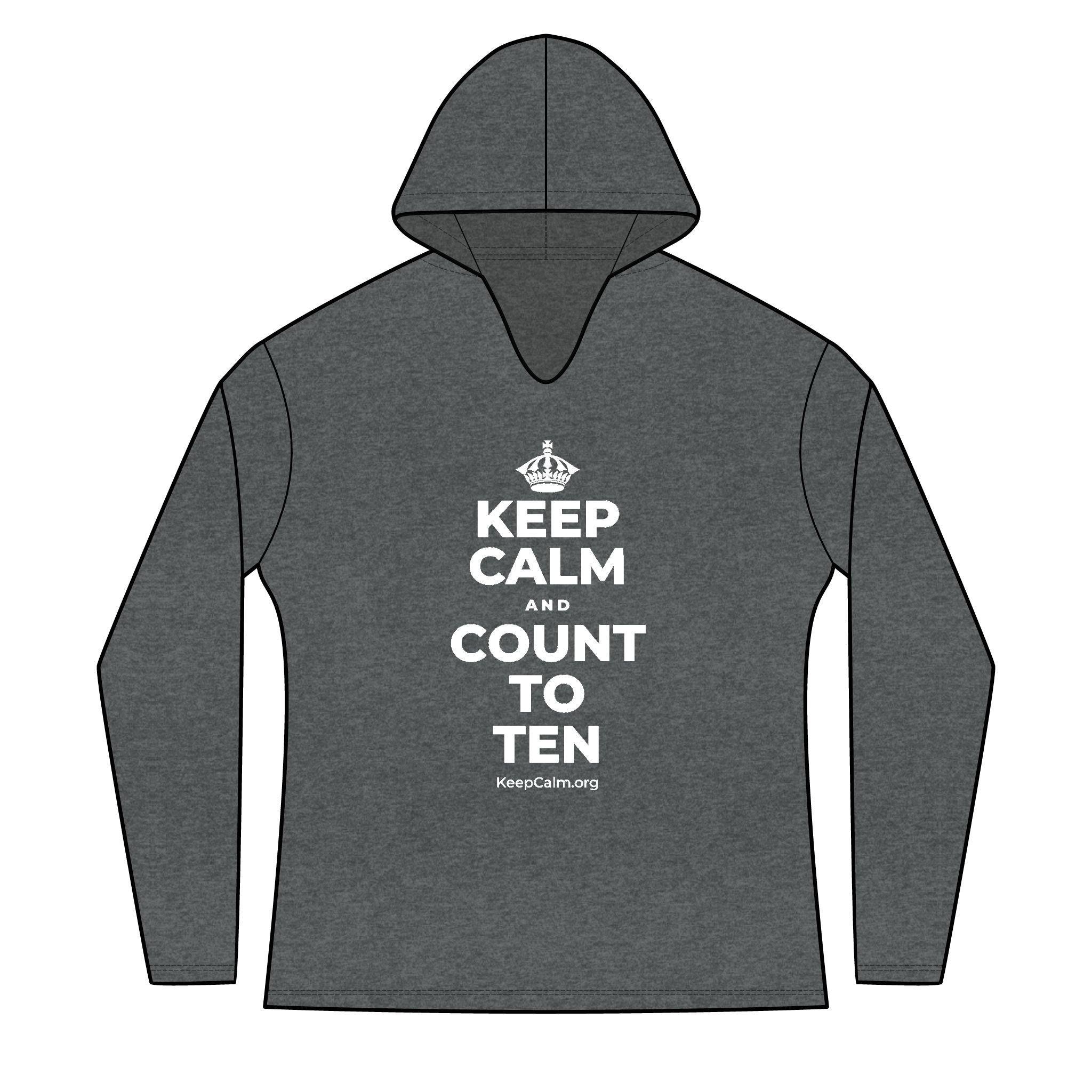 KEEP CALM AND COUNT TO TEN Women's Long Sleeve Hoodie