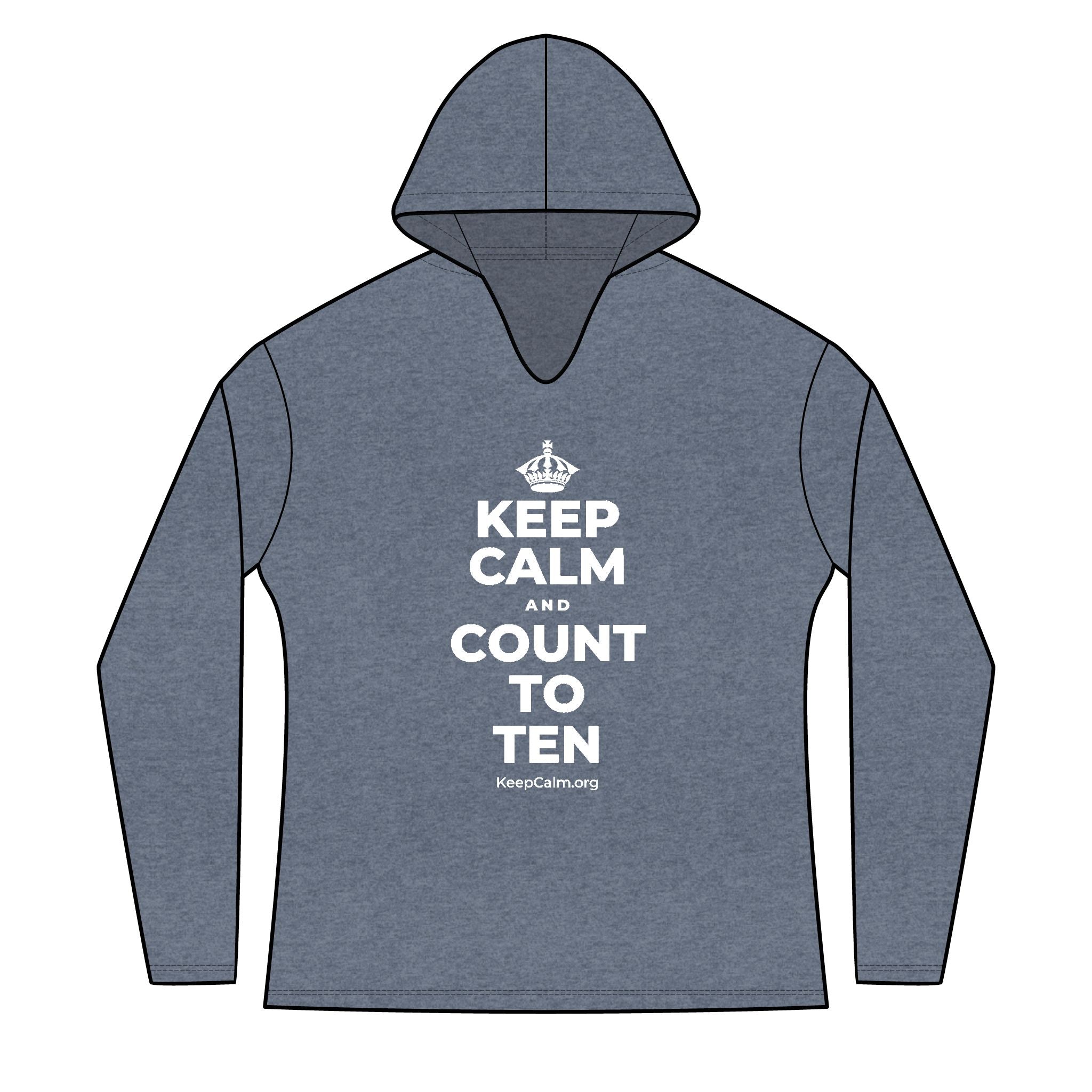 KEEP CALM AND COUNT TO TEN Women's Long Sleeve Hoodie