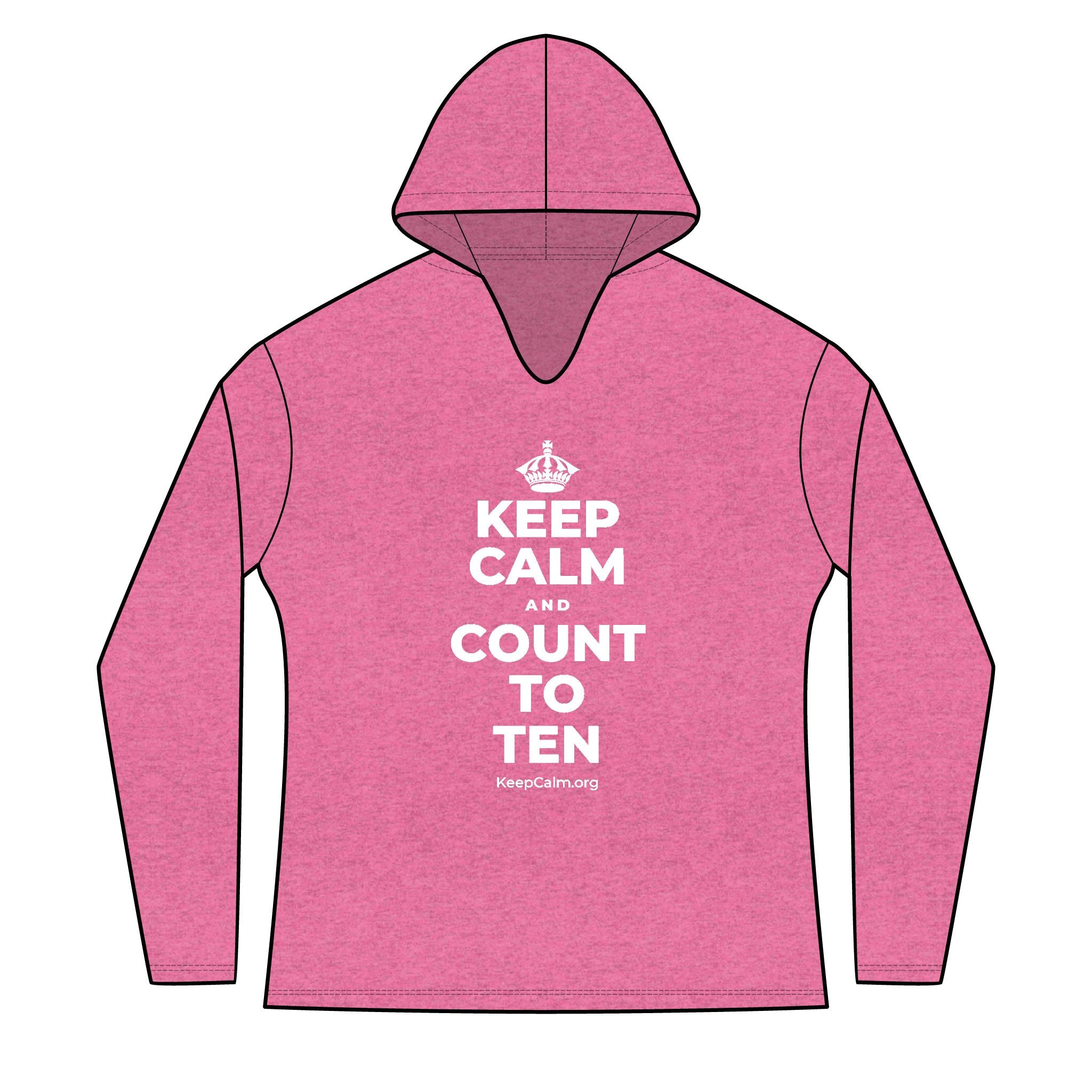 KEEP CALM AND COUNT TO TEN Women's Long Sleeve Hoodie