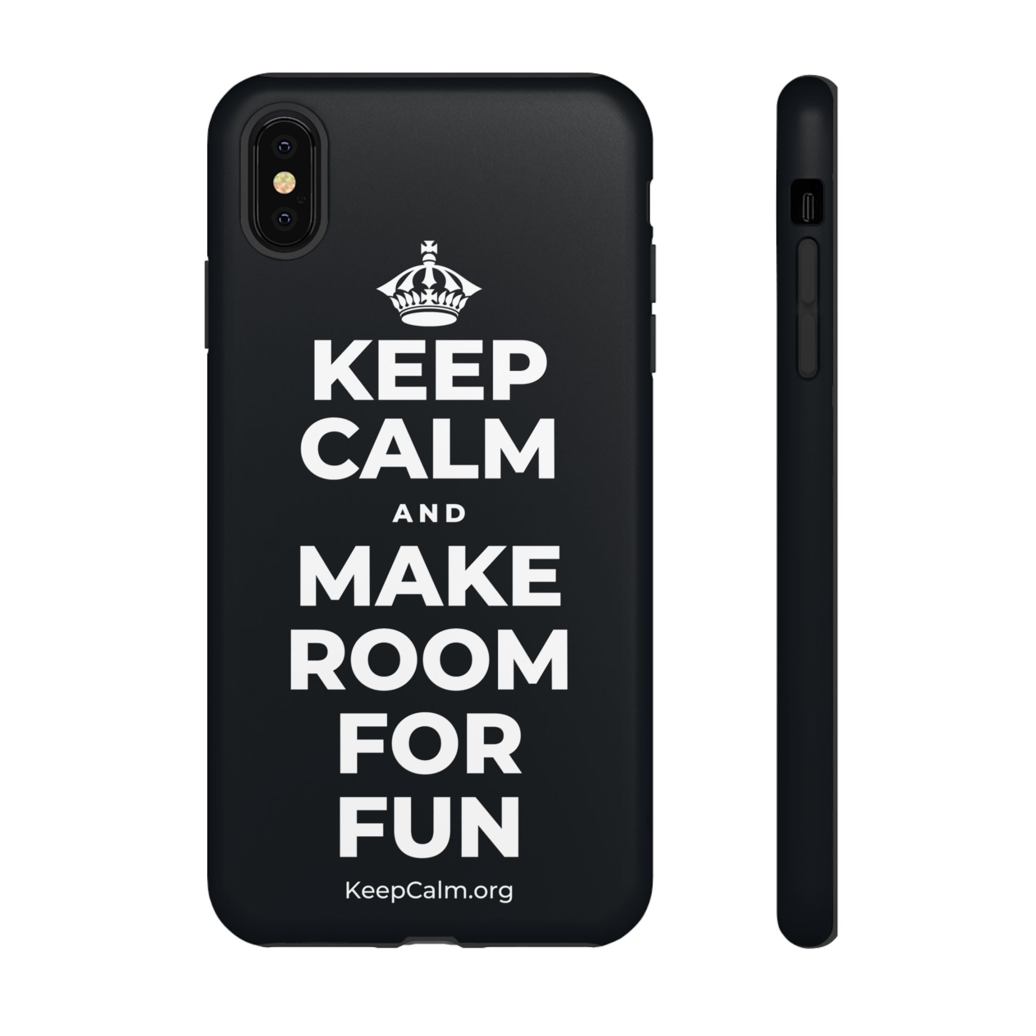 KEEP CALM AND MAKE ROOM FOR FUN Phone Case (Dark)