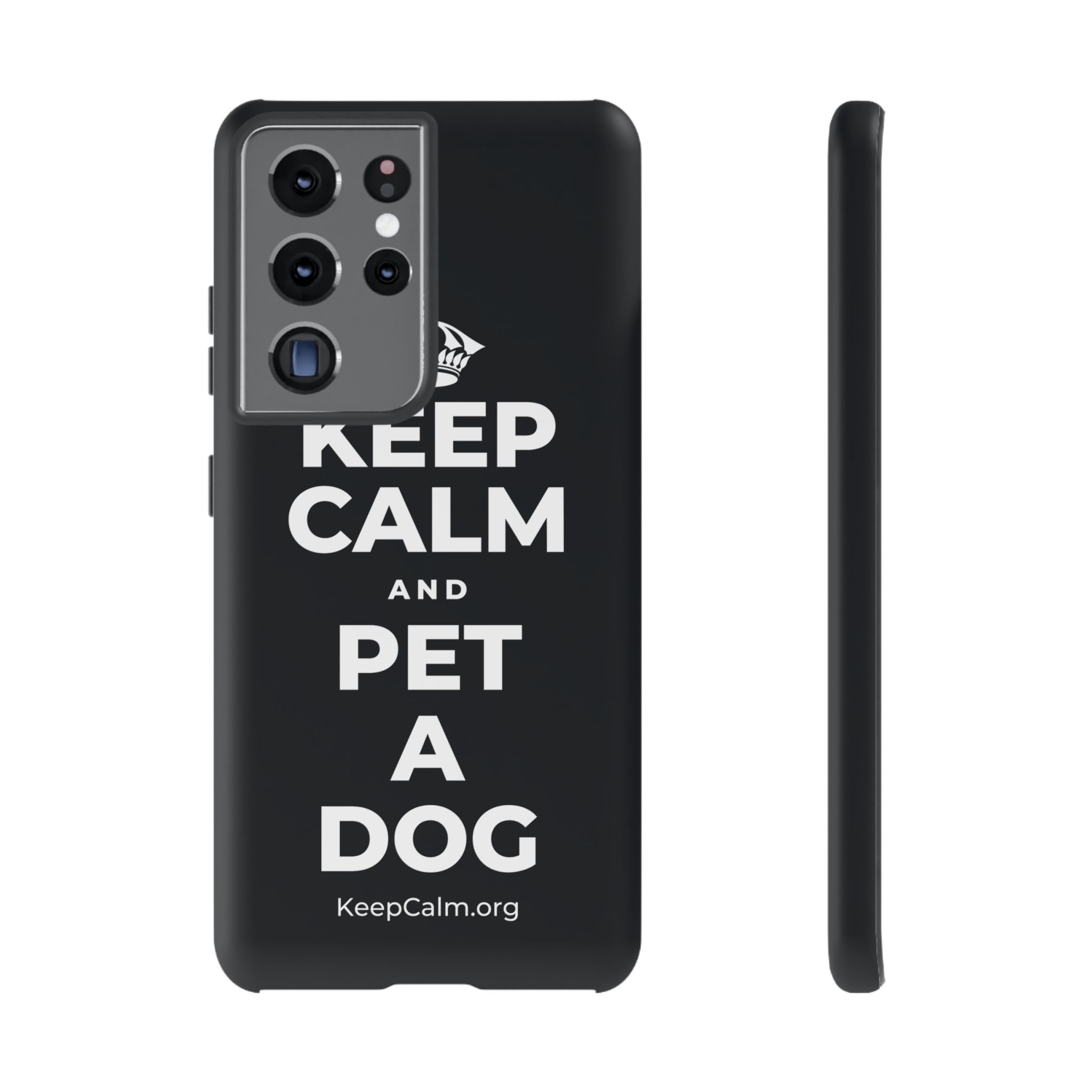KEEP CALM AND PET A DOG Phone Case (Dark)