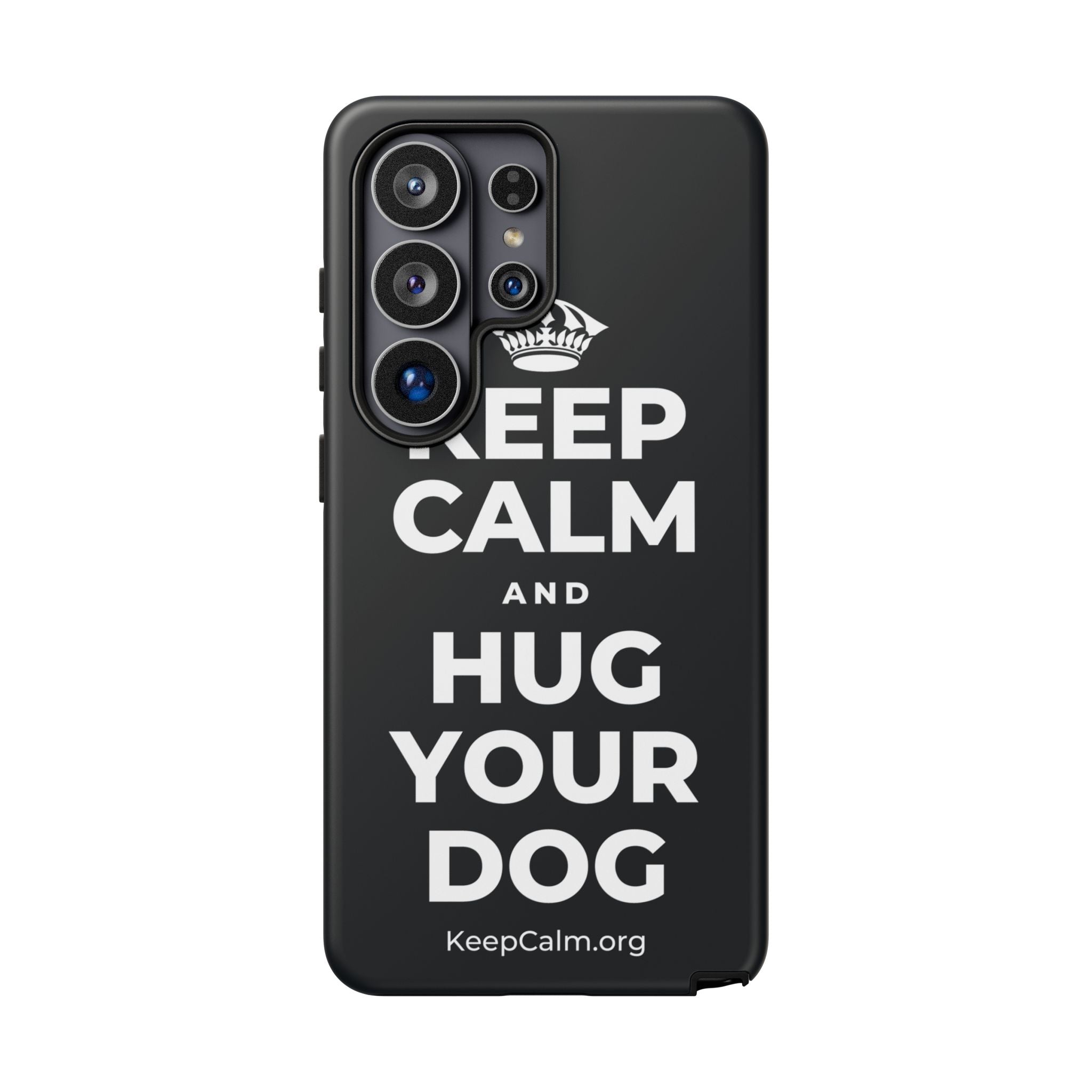 KEEP CALM AND HUG YOUR DOG Phone Case (Dark)