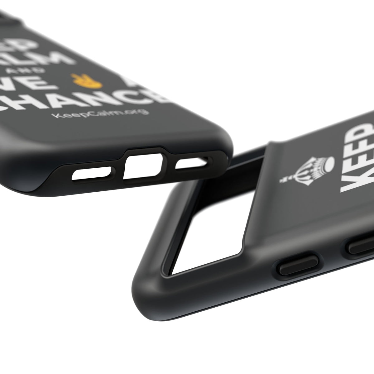 KEEP CALM AND GIVE ✌️ A CHANCE Phone Case (Dark)