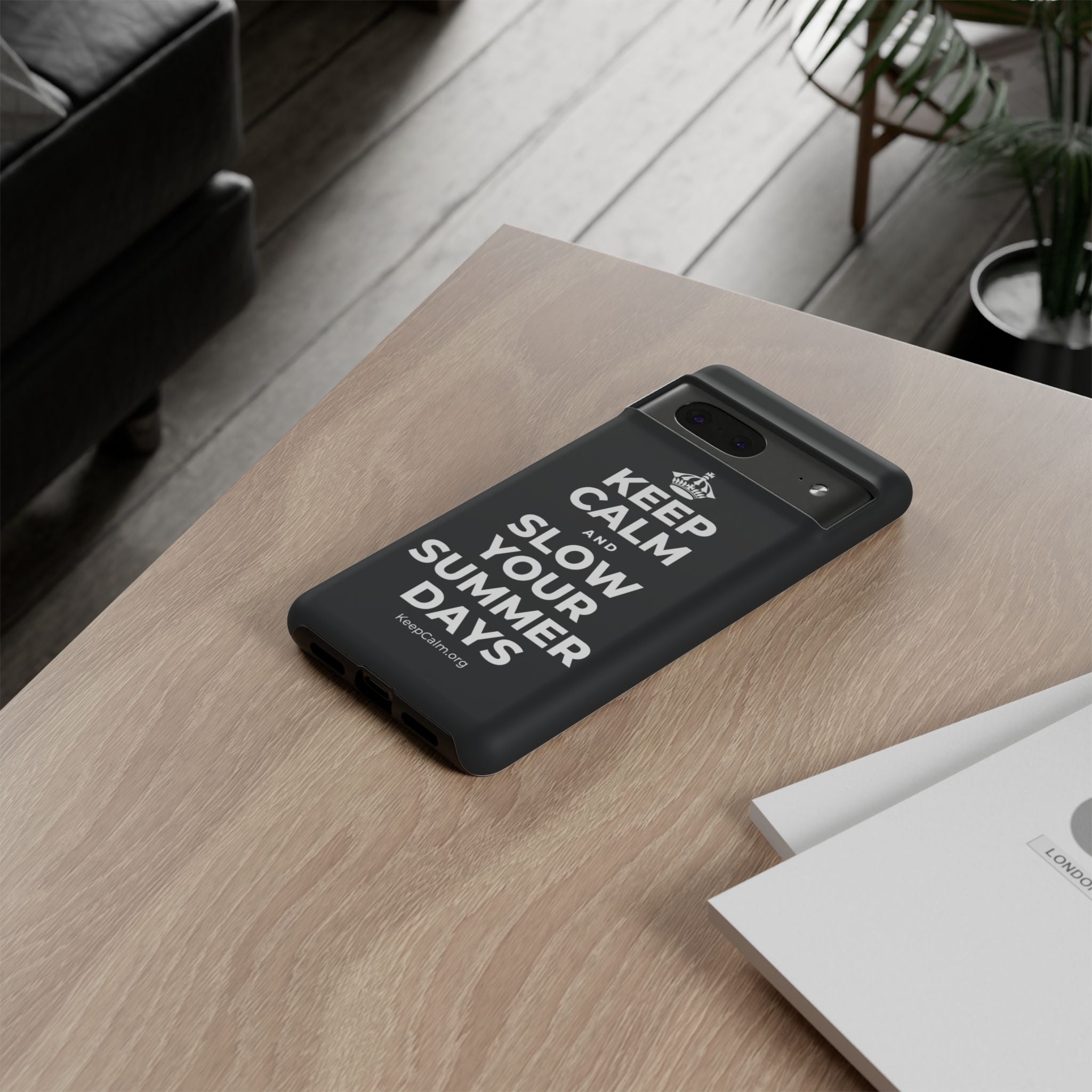 KEEP CALM AND SLOW YOUR SUMMER DAYS Phone Case (Dark)