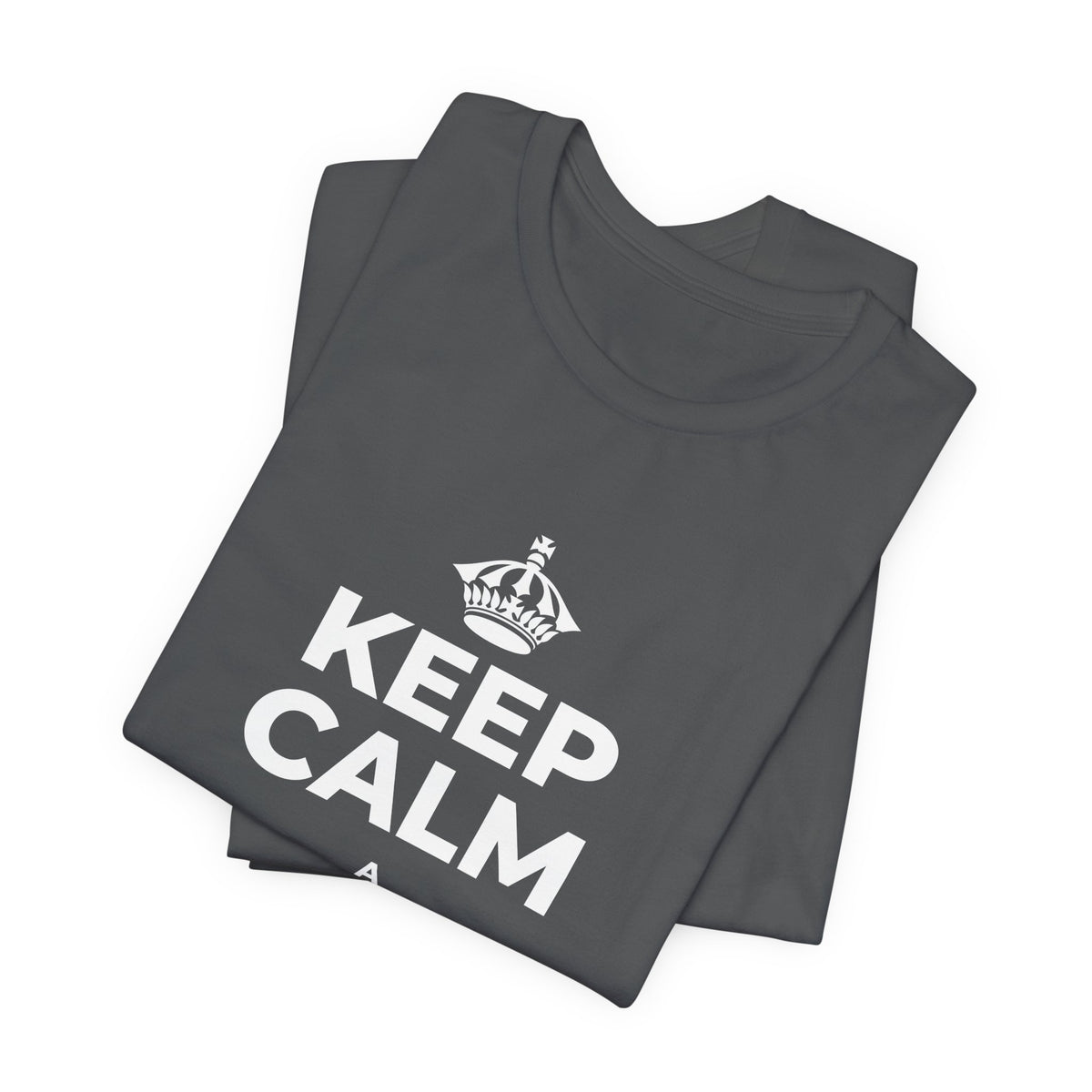 KEEP CALM A HOʻOPĀ I KA LANI T-Shirt (White–Asphalt)