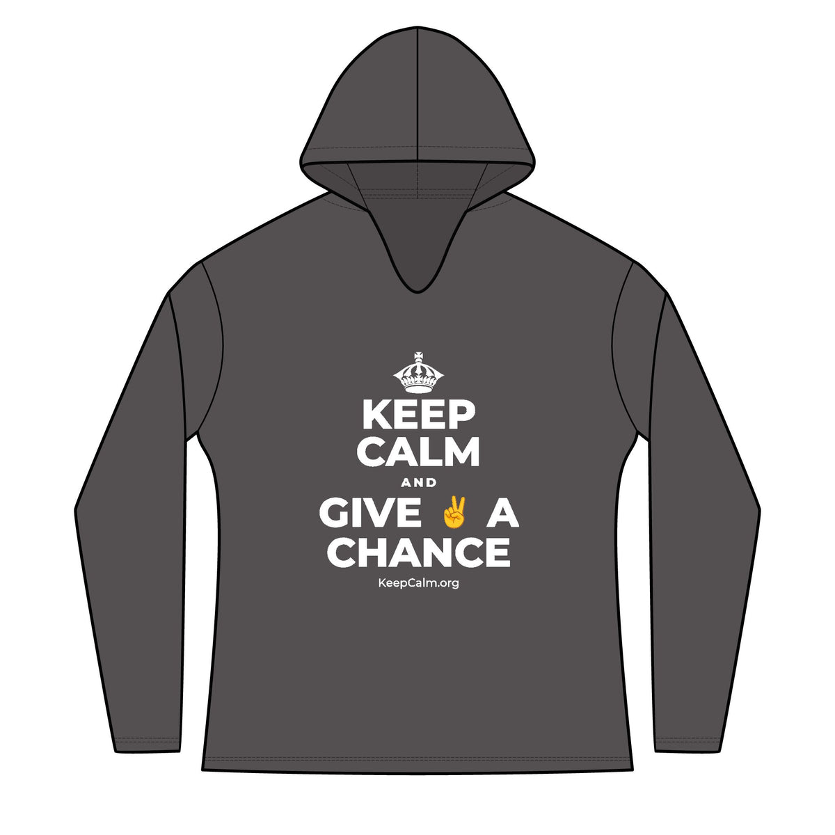 KEEP CALM AND GIVE ✌️ A CHANCE Women's Long Sleeve Hoodie