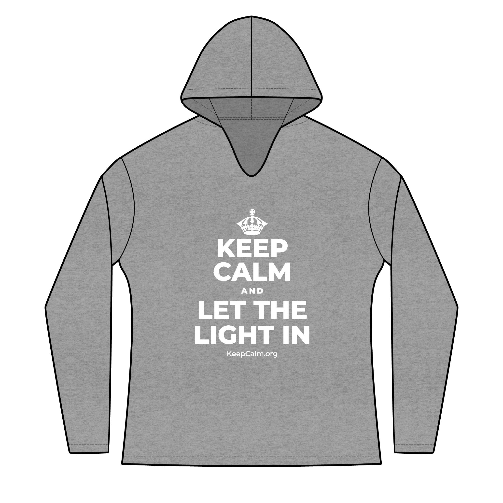 KEEP CALM AND LET THE LIGHT IN Women's Long Sleeve Hoodie