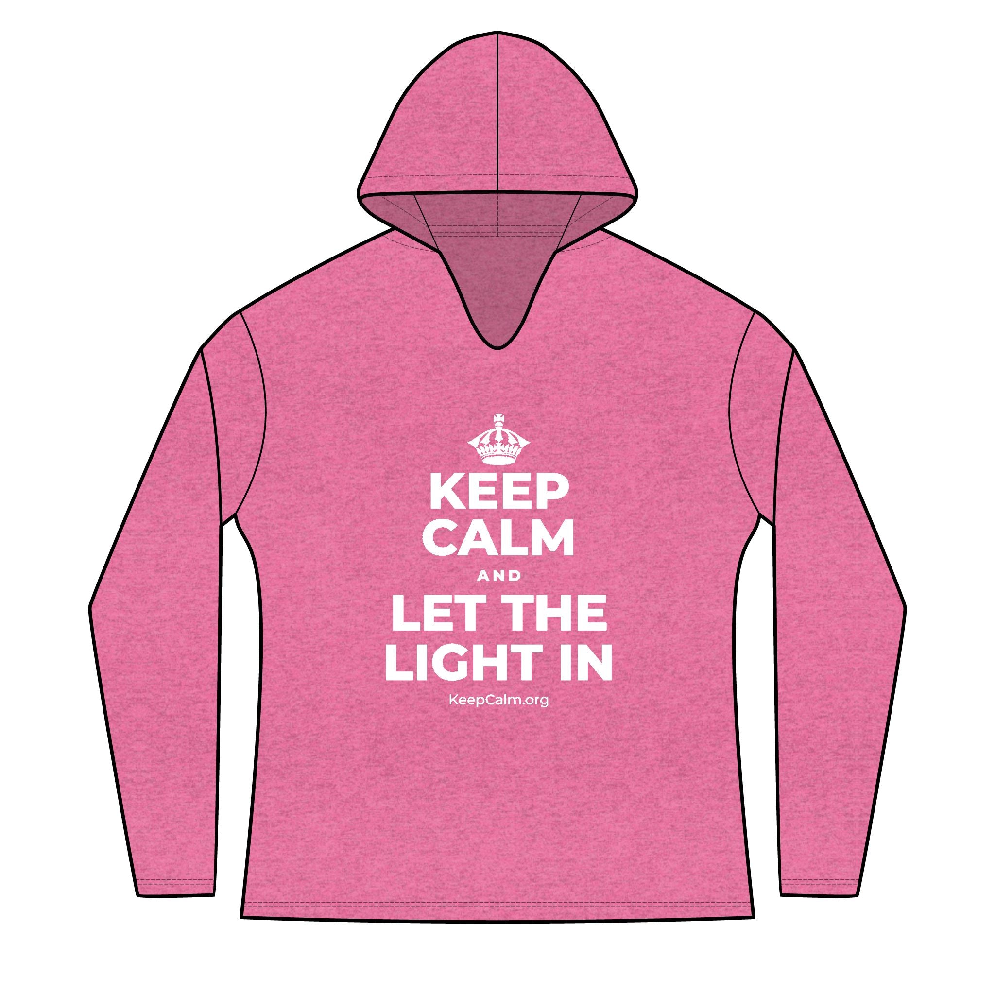 KEEP CALM AND LET THE LIGHT IN Women's Long Sleeve Hoodie
