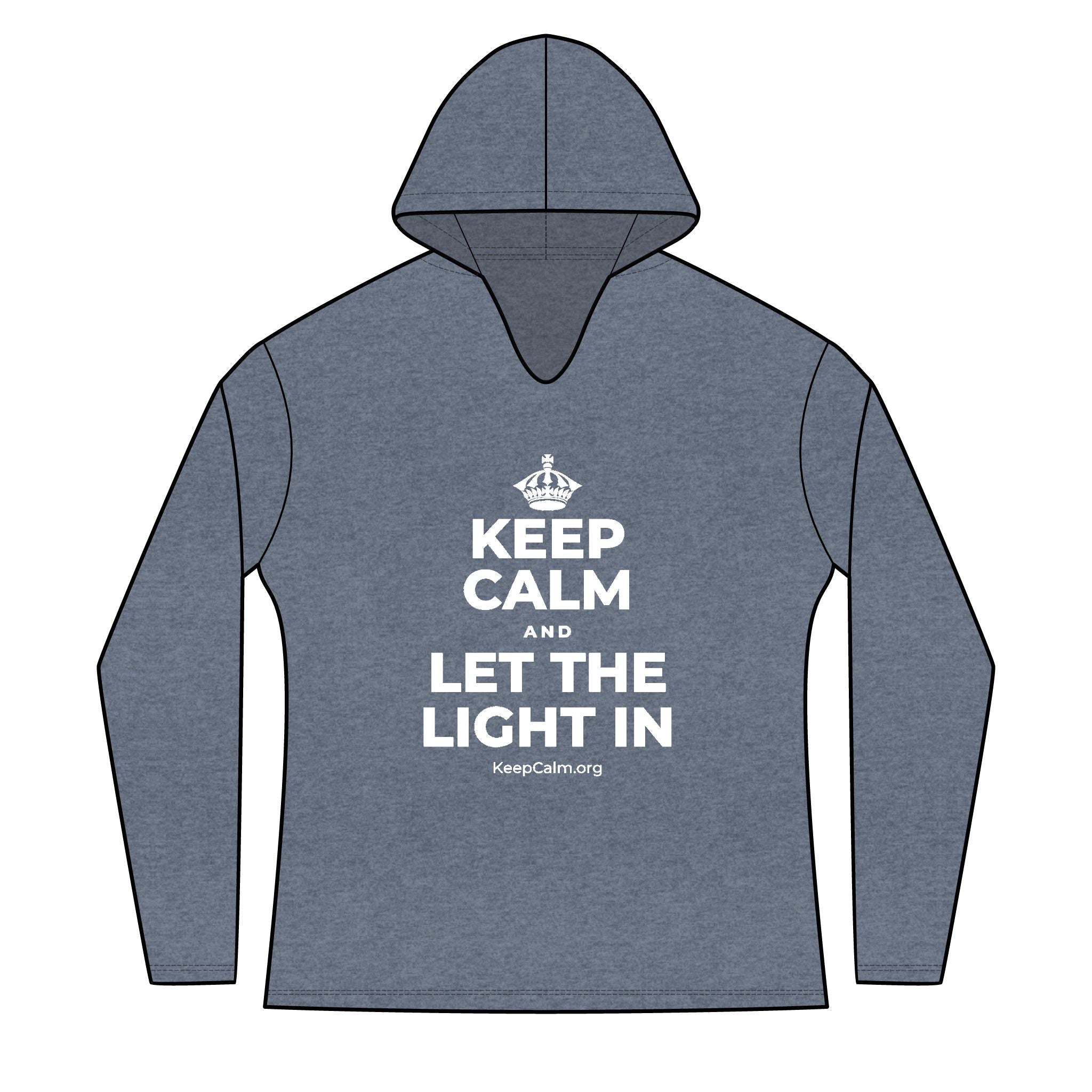 KEEP CALM AND LET THE LIGHT IN Women's Long Sleeve Hoodie