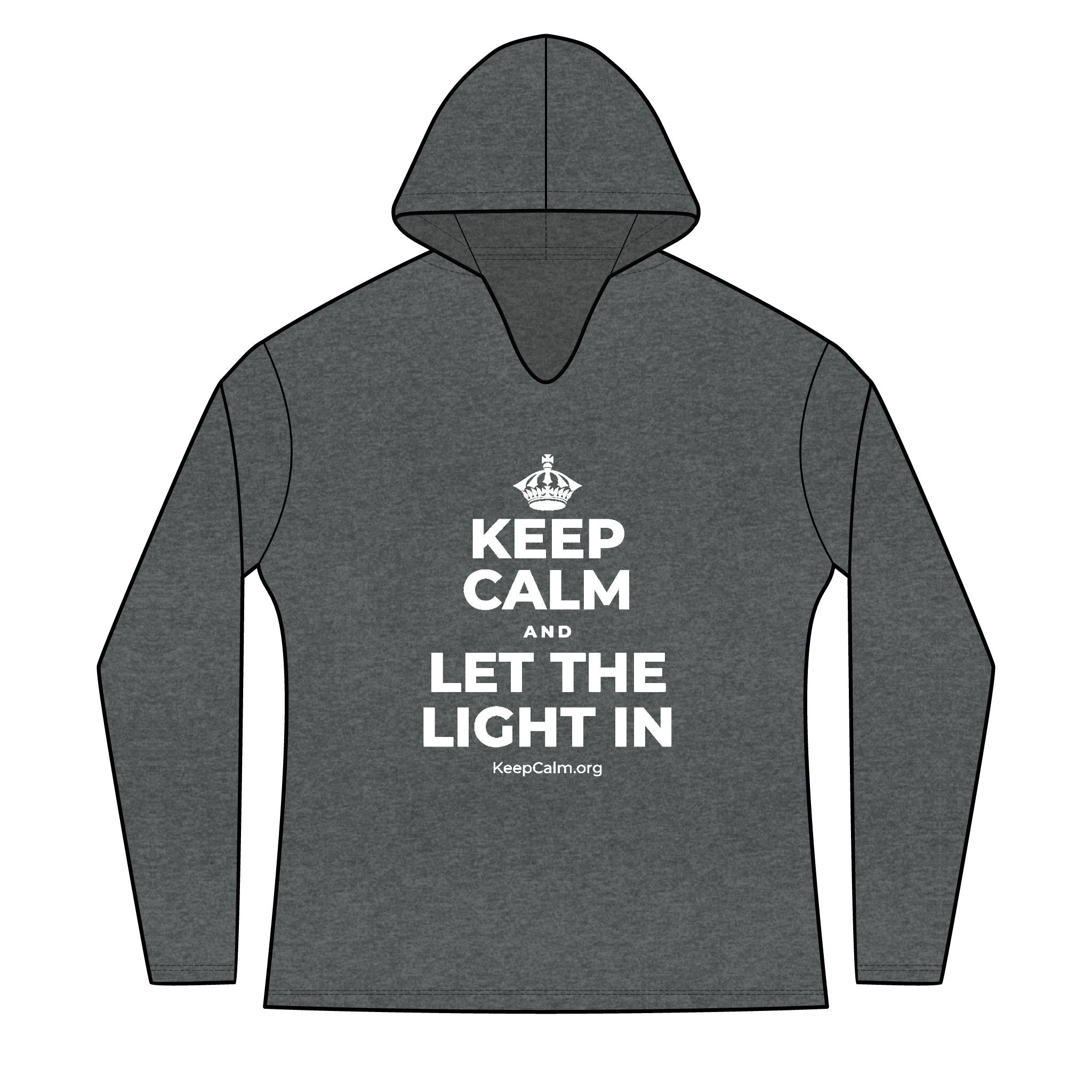 KEEP CALM AND LET THE LIGHT IN Women's Long Sleeve Hoodie