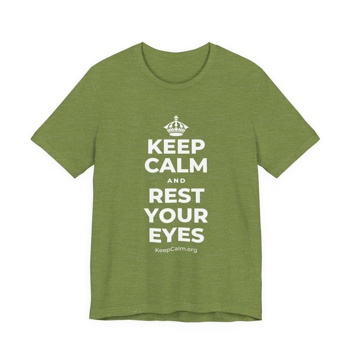 KEEP CALM AND REST YOUR EYES T-Shirt (Baby Blue–Silver)