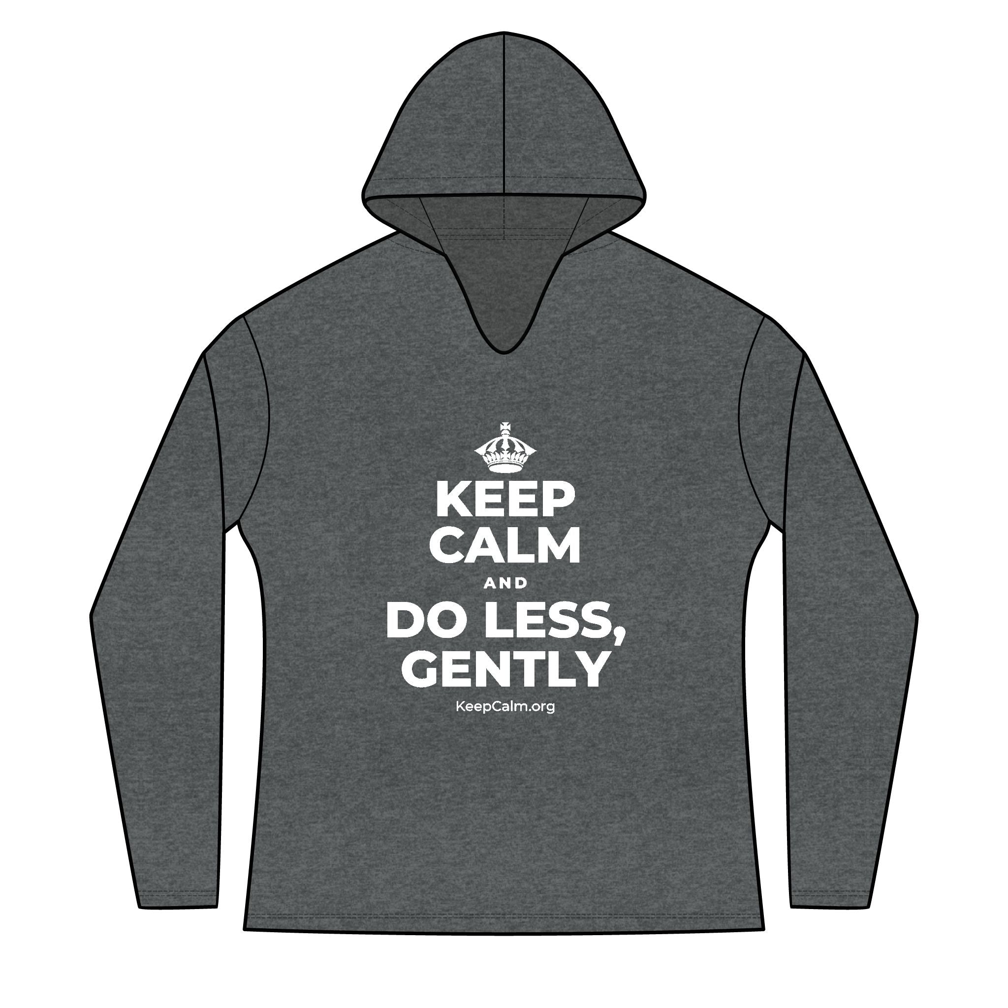 KEEP CALM AND DO LESS, GENTLY Women's Long Sleeve Hoodie