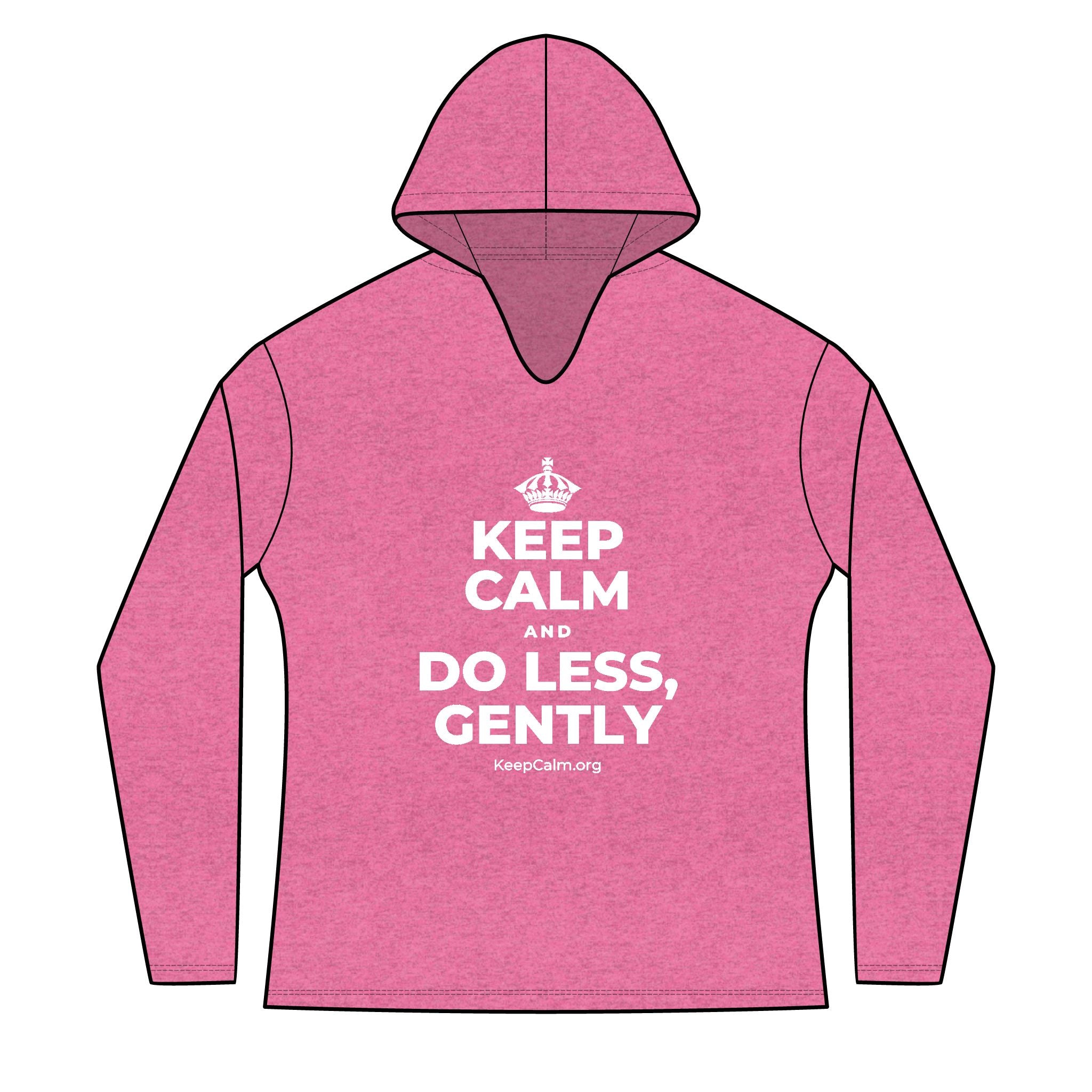 KEEP CALM AND DO LESS, GENTLY Women's Long Sleeve Hoodie