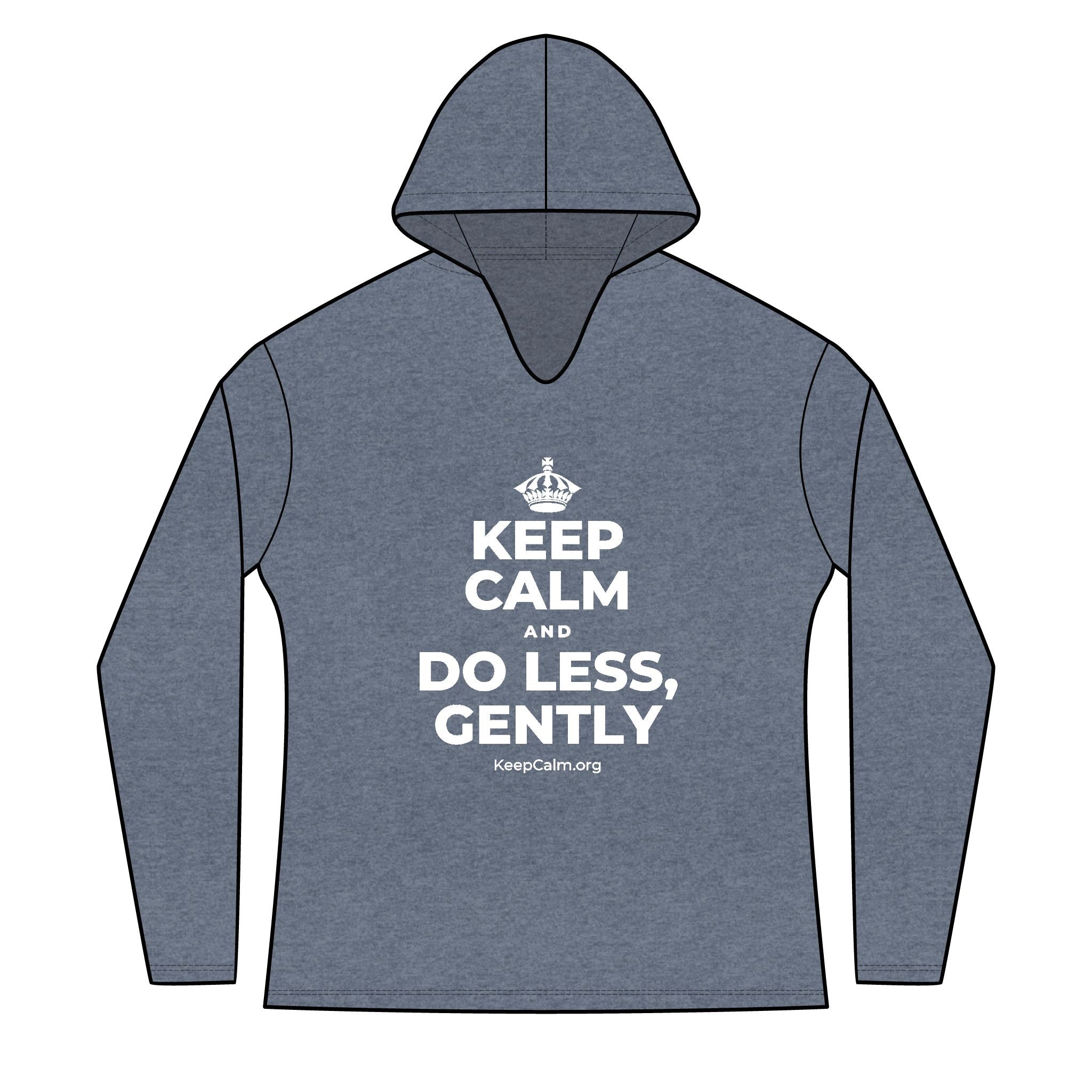 KEEP CALM AND DO LESS, GENTLY Women's Long Sleeve Hoodie