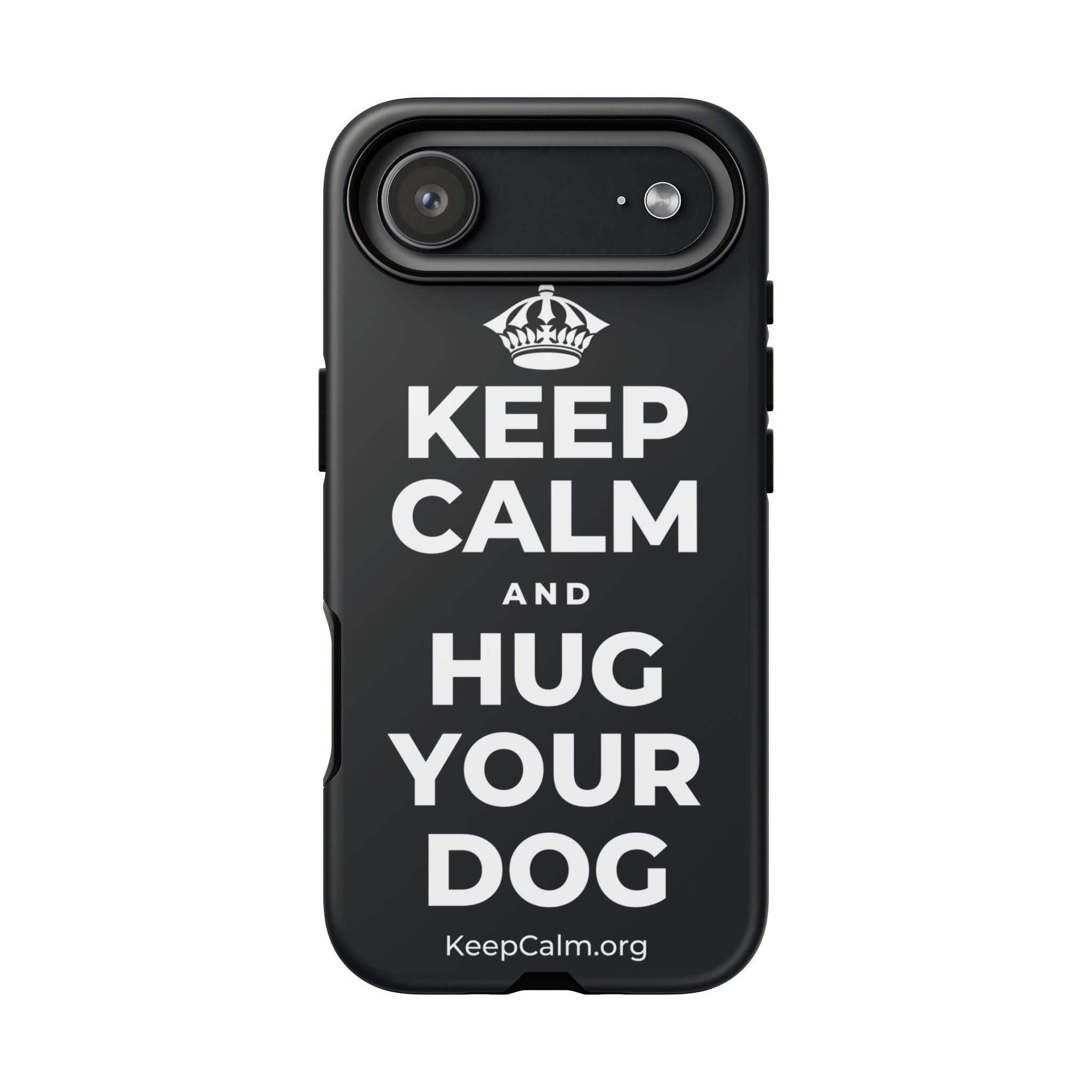KEEP CALM AND HUG YOUR DOG Phone Case (Dark)