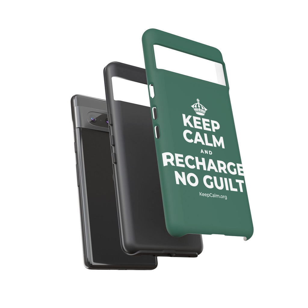 KEEP CALM AND RECHARGE, NO GUILT Phone Case