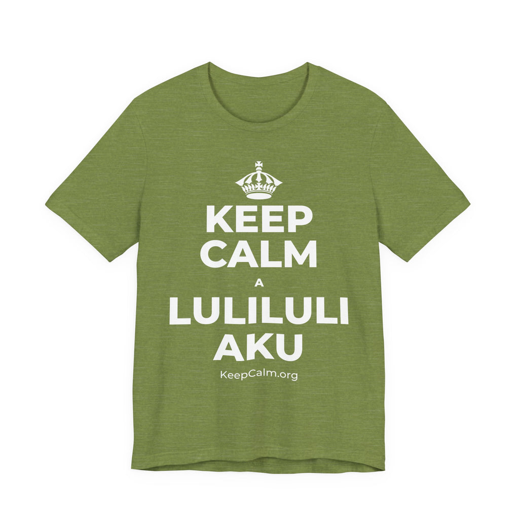 KEEP CALM A LULILULI AKU T-Shirt (Baby Blue–Silver)