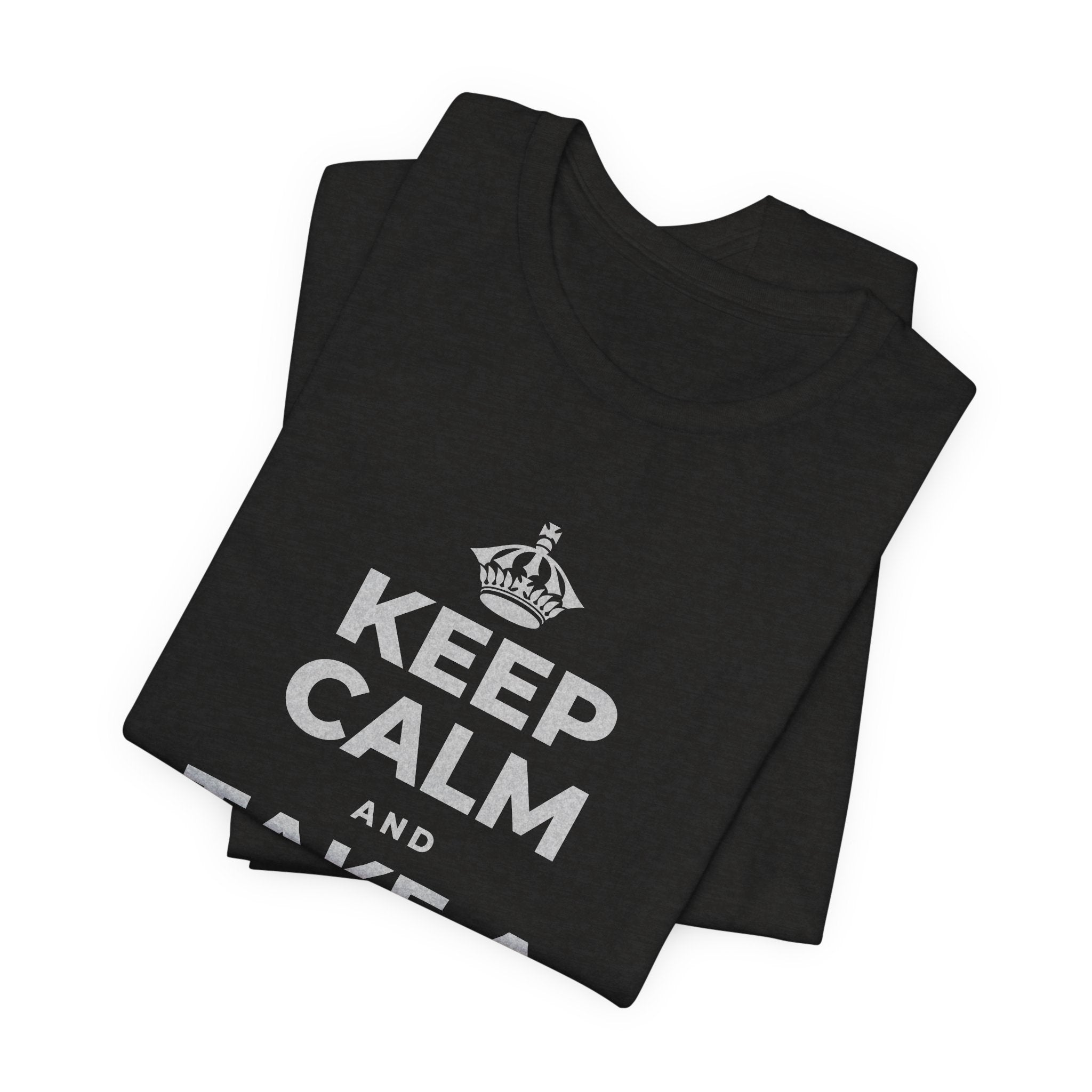 KEEP CALM AND TAKE A REAL BREAK T-Shirt (Soft Cream–Heather Mauve)