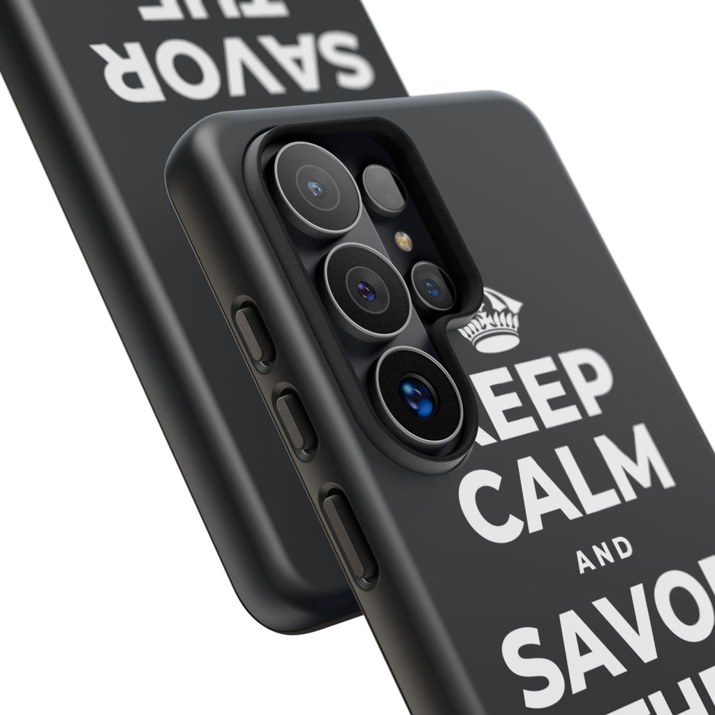 KEEP CALM AND SAVOR THE SMALL MAGIC Phone Case (Dark)