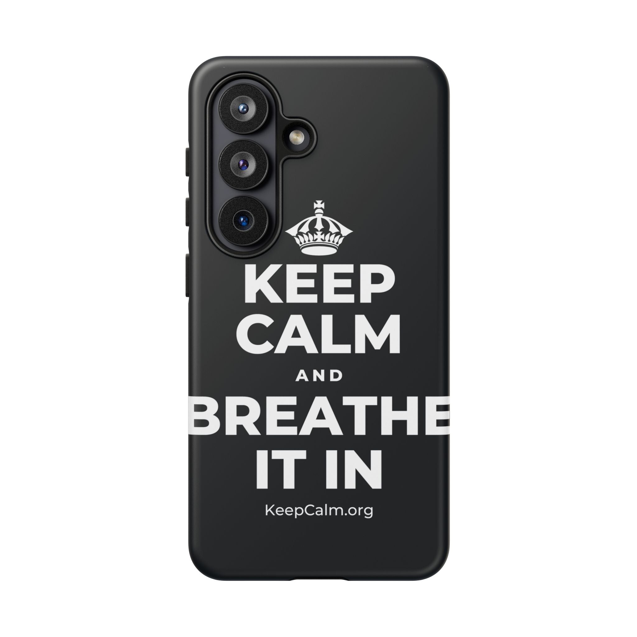 KEEP CALM AND BREATHE IT IN Phone Case (Dark)