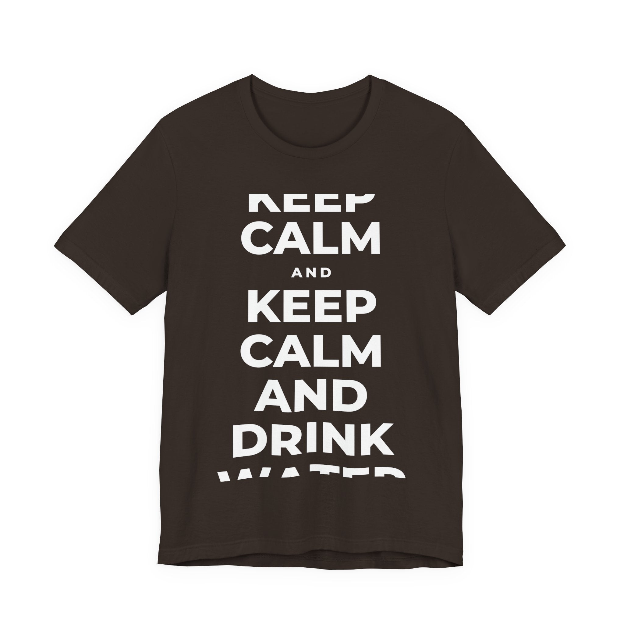 KEEP CALM AND DRINK WATER T-Shirt (Soft Cream–Heather Mauve)