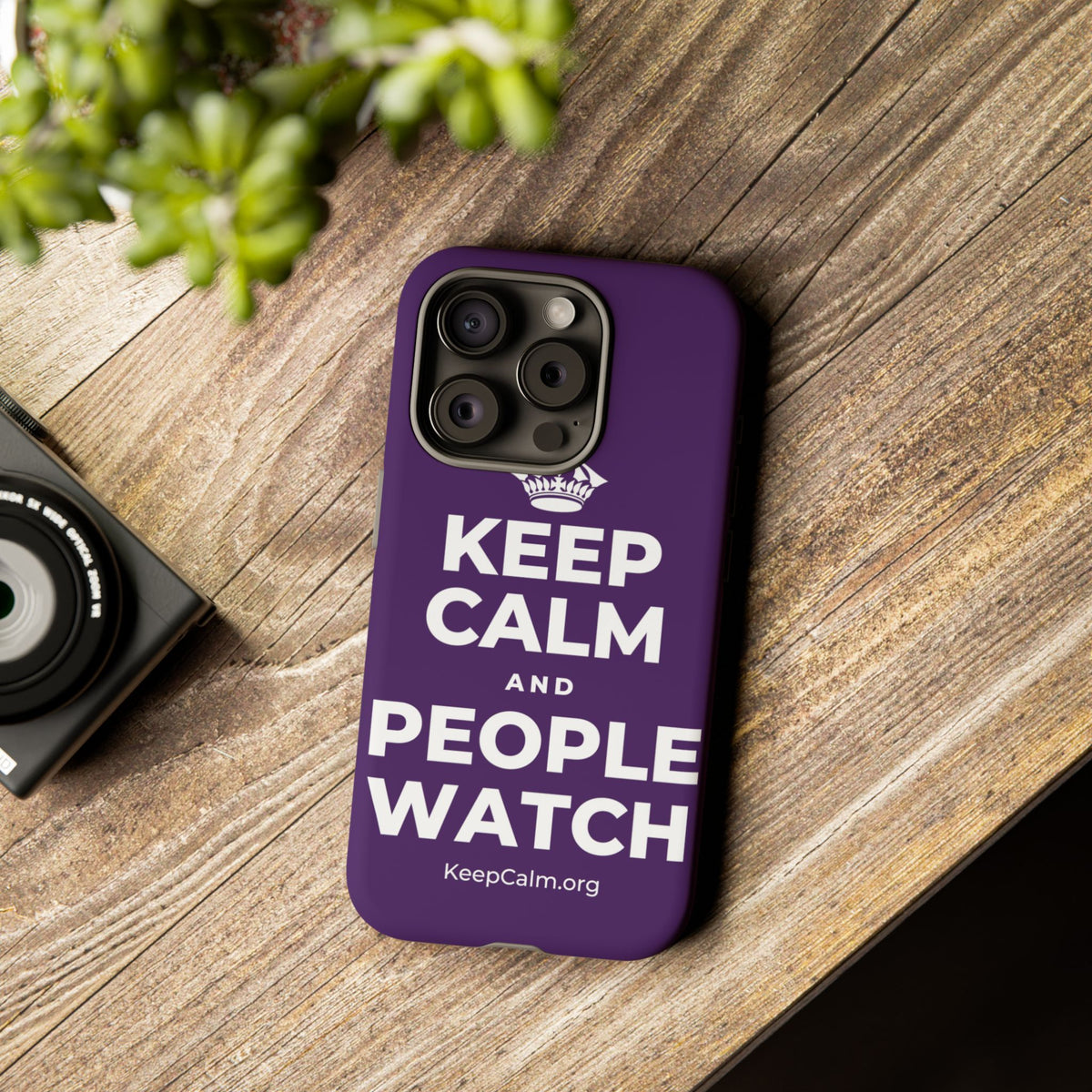 KEEP CALM AND PEOPLE WATCH Phone Case