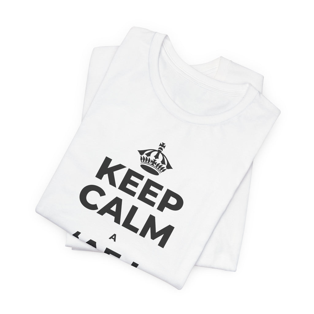 KEEP CALM A ʻAE I KAU LOHI T-Shirt (White–Asphalt)