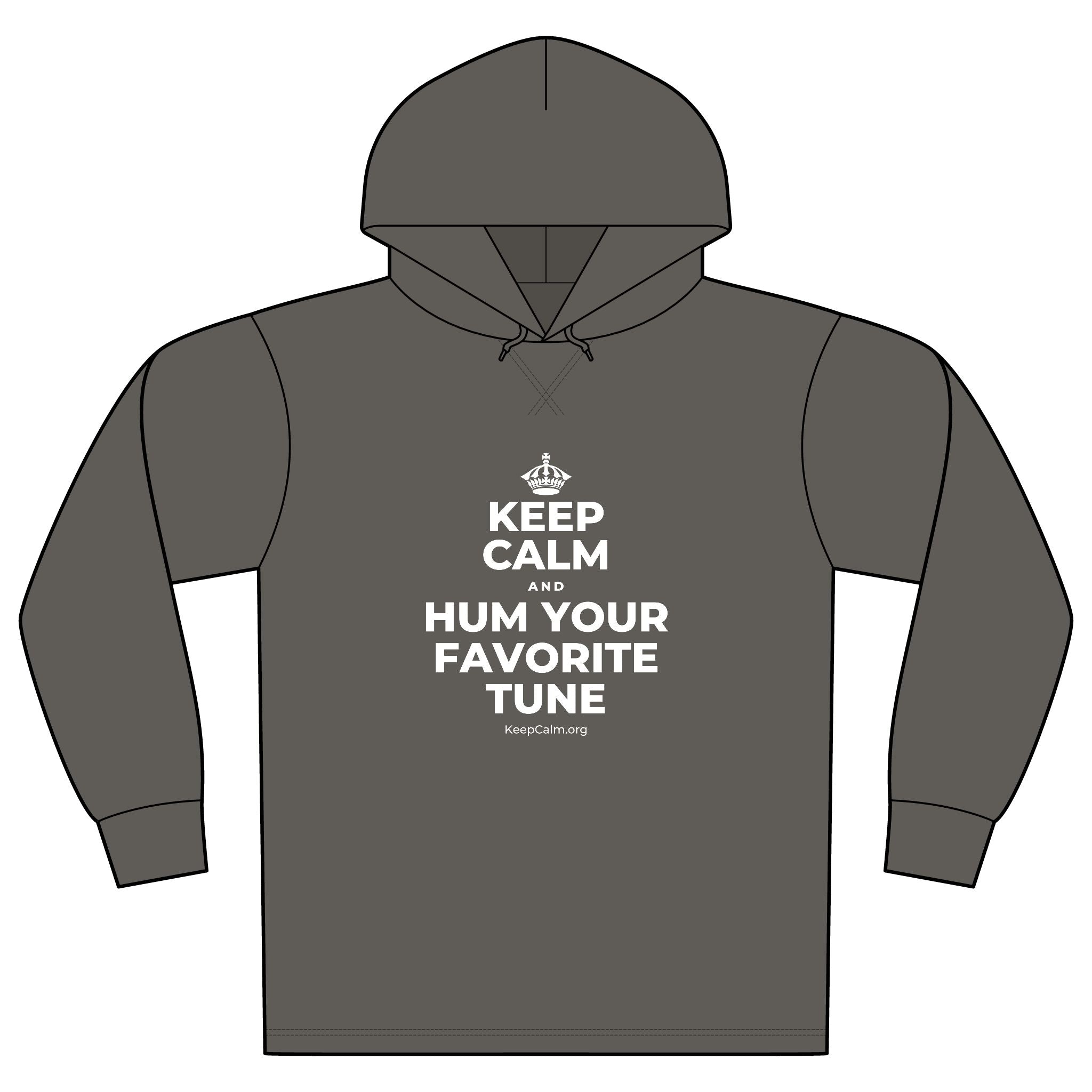 KEEP CALM AND HUM YOUR FAVORITE TUNE Organic Hoodie Tee