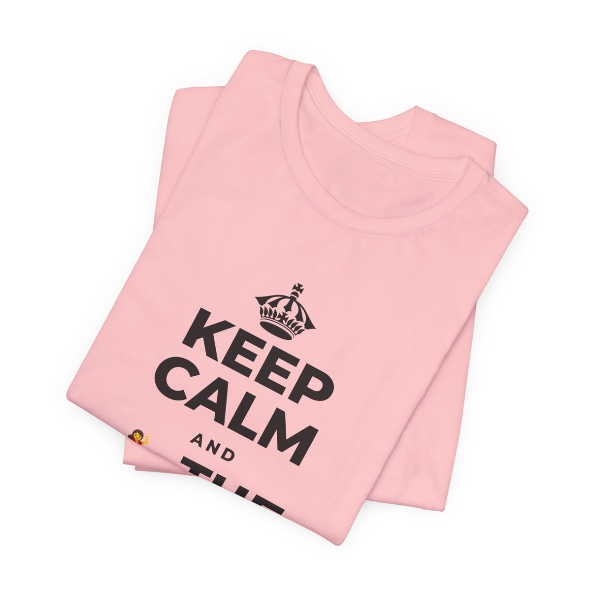 KEEP CALM AND 💃 THE NIGHT AWAY T-Shirt (White–Asphalt)