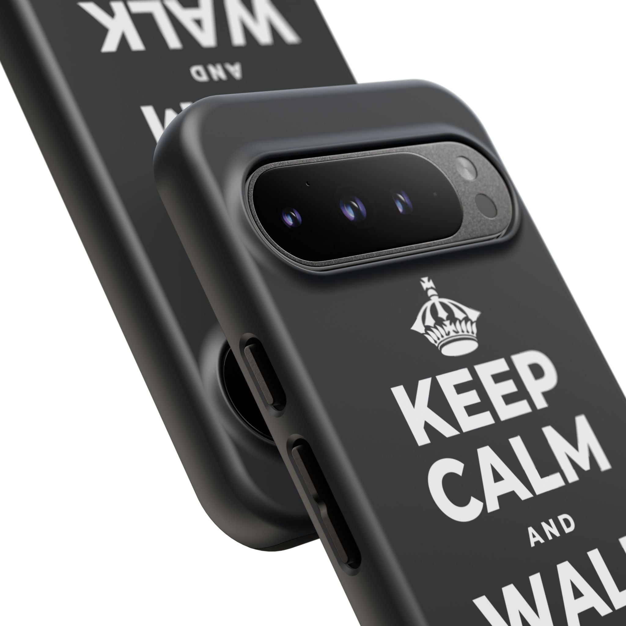 KEEP CALM AND WALK AND LISTEN Phone Case (Dark)
