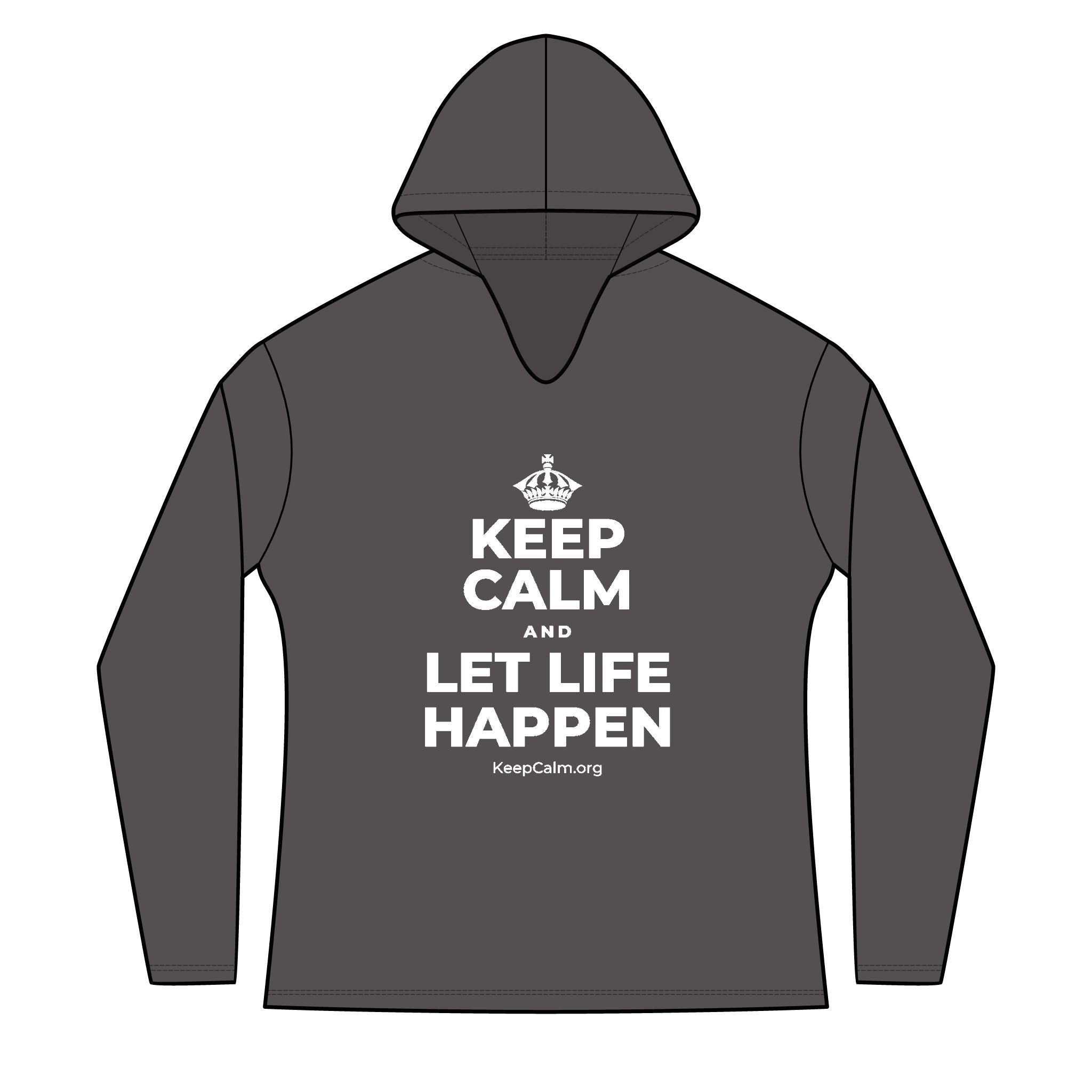 KEEP CALM AND LET LIFE HAPPEN Women's Long Sleeve Hoodie