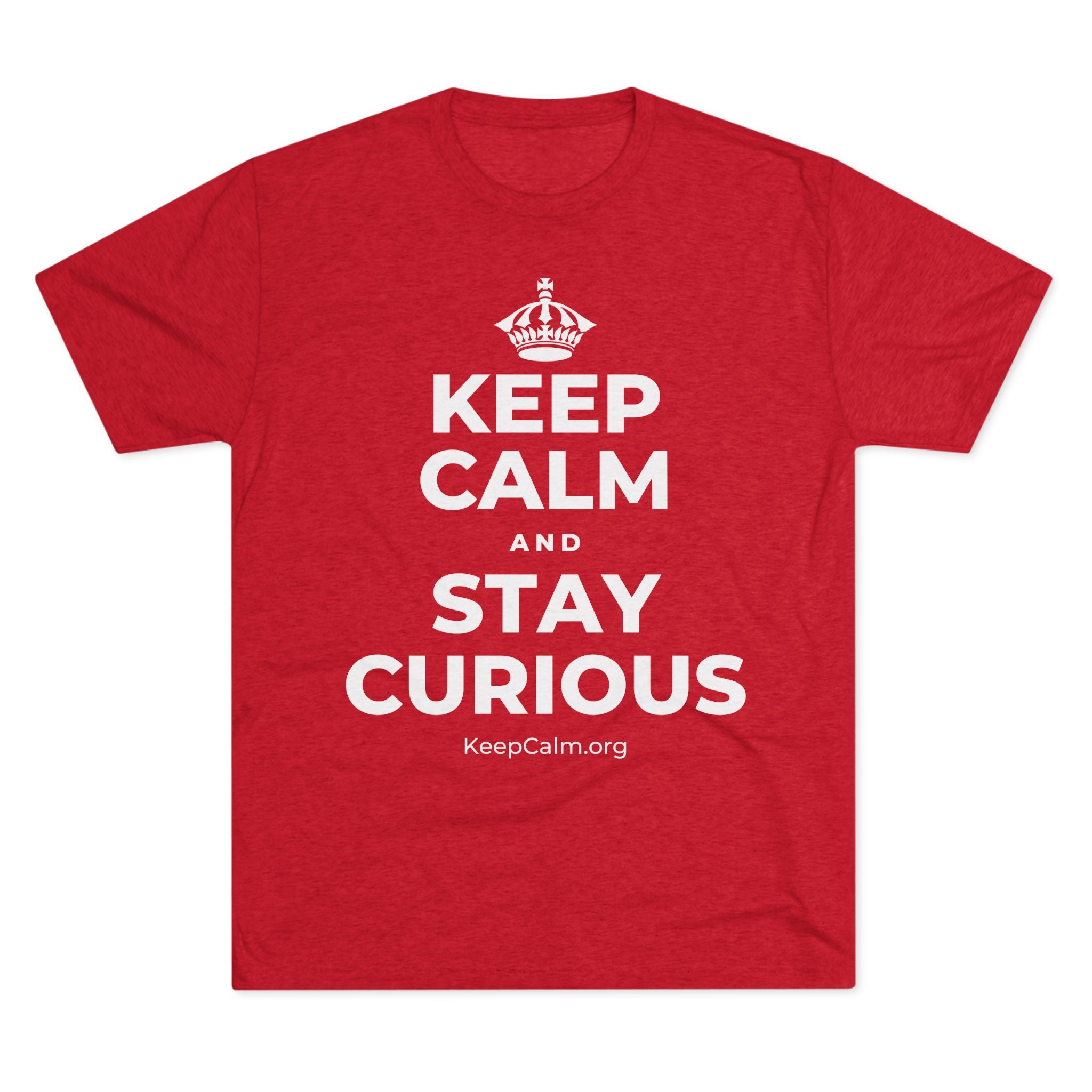 KEEP CALM AND STAY CURIOUS Tri-Blend Tee