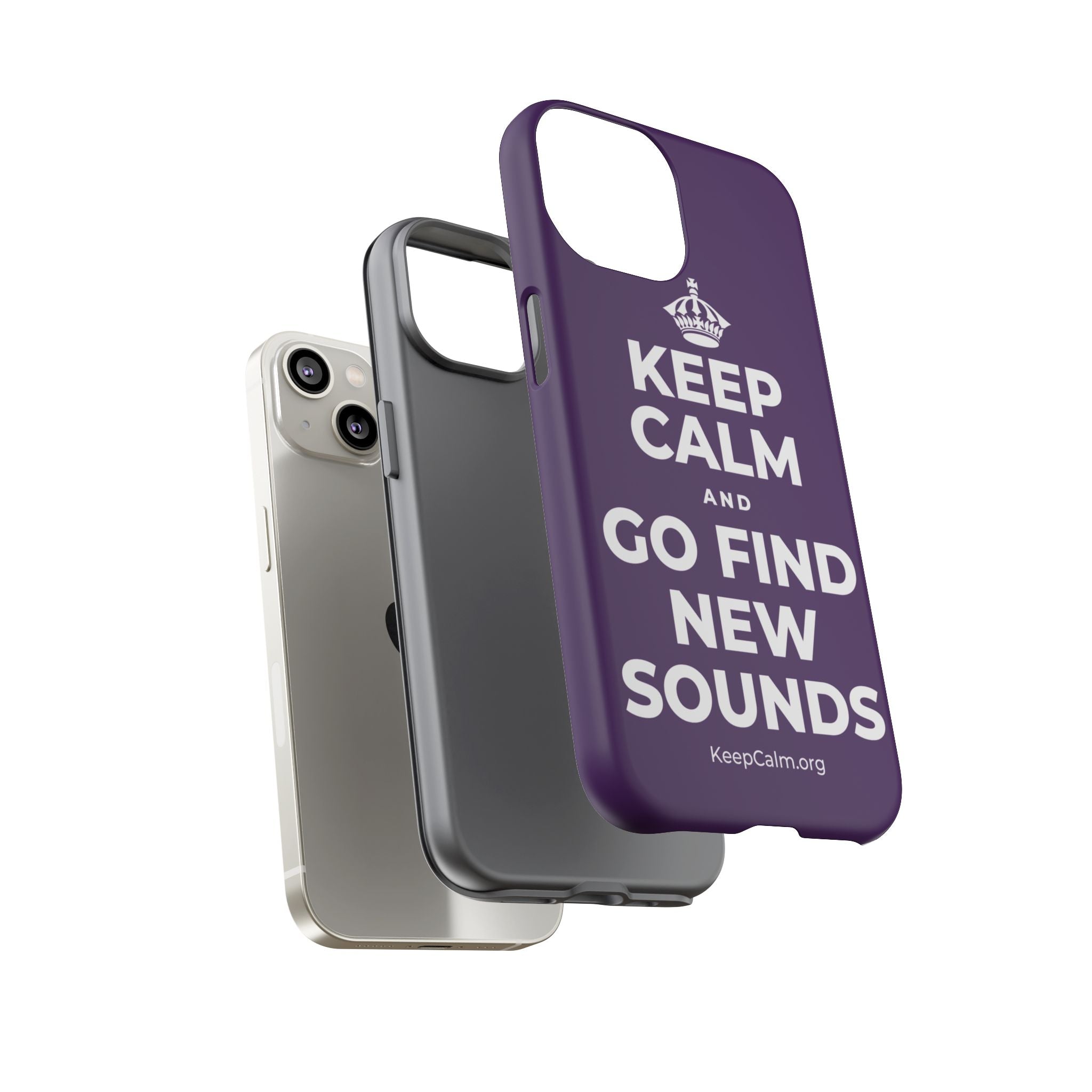 KEEP CALM AND GO FIND NEW SOUNDS Phone Case