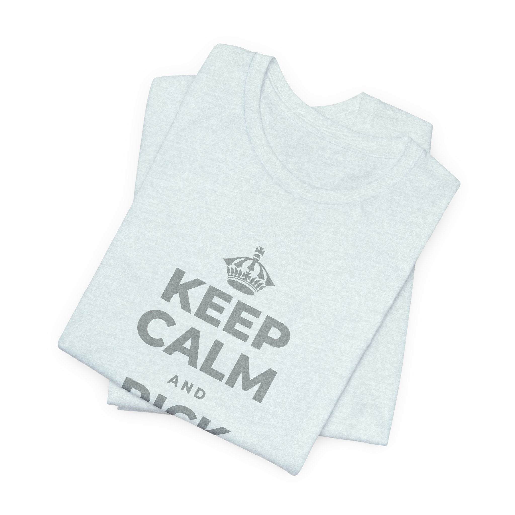 KEEP CALM AND PICK YOURSELF T-Shirt (Soft Cream–Heather Mauve)