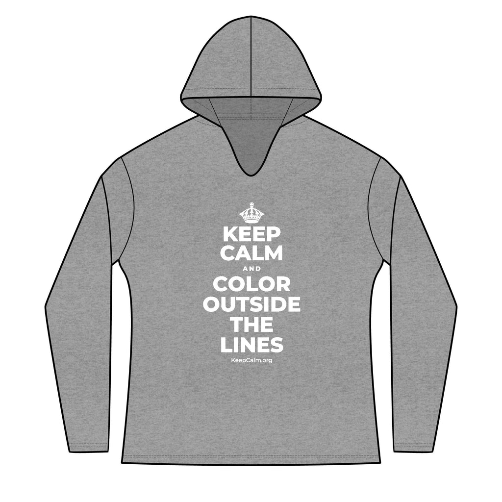 KEEP CALM AND COLOR OUTSIDE THE LINES Women's Long Sleeve Hoodie