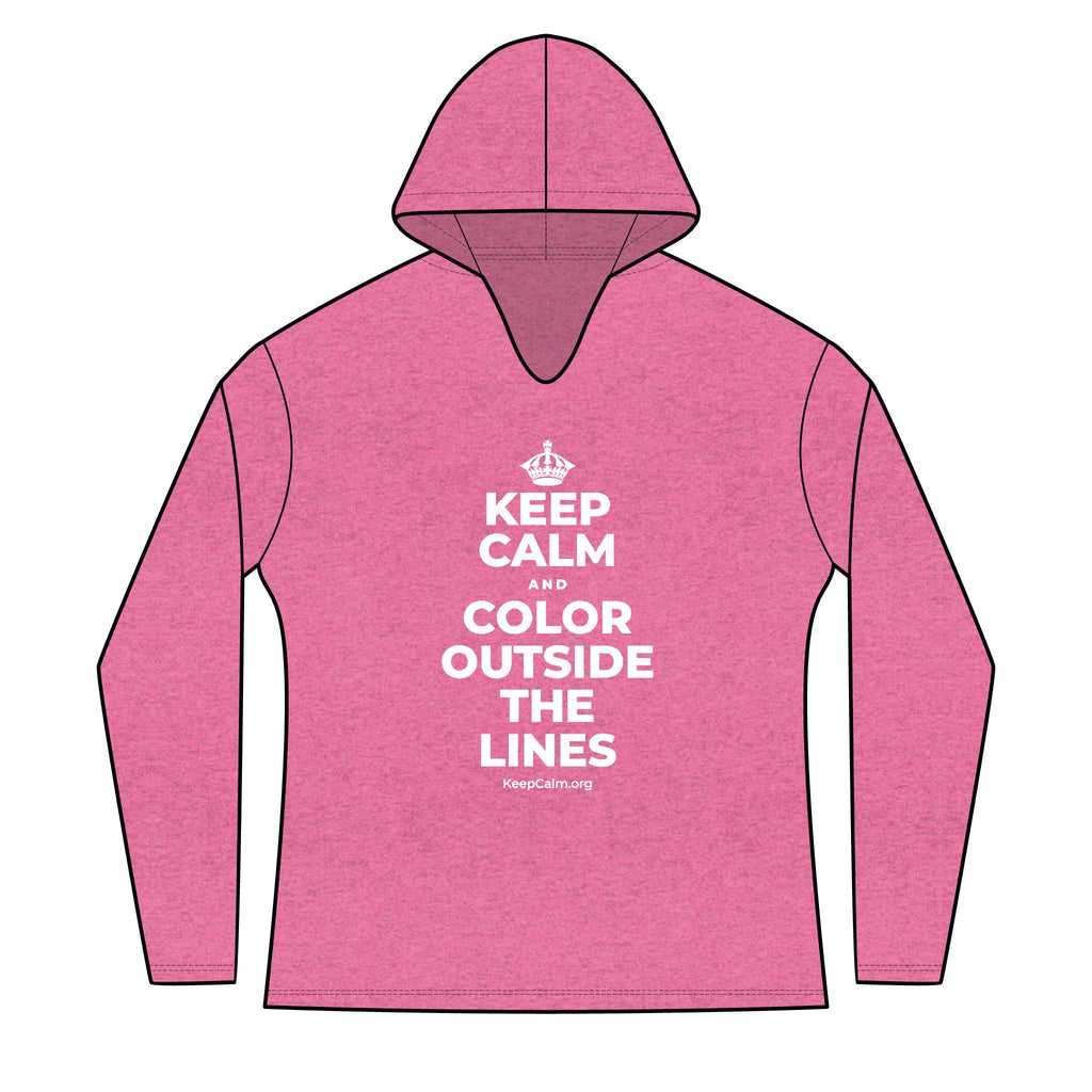 KEEP CALM AND COLOR OUTSIDE THE LINES Women's Long Sleeve Hoodie