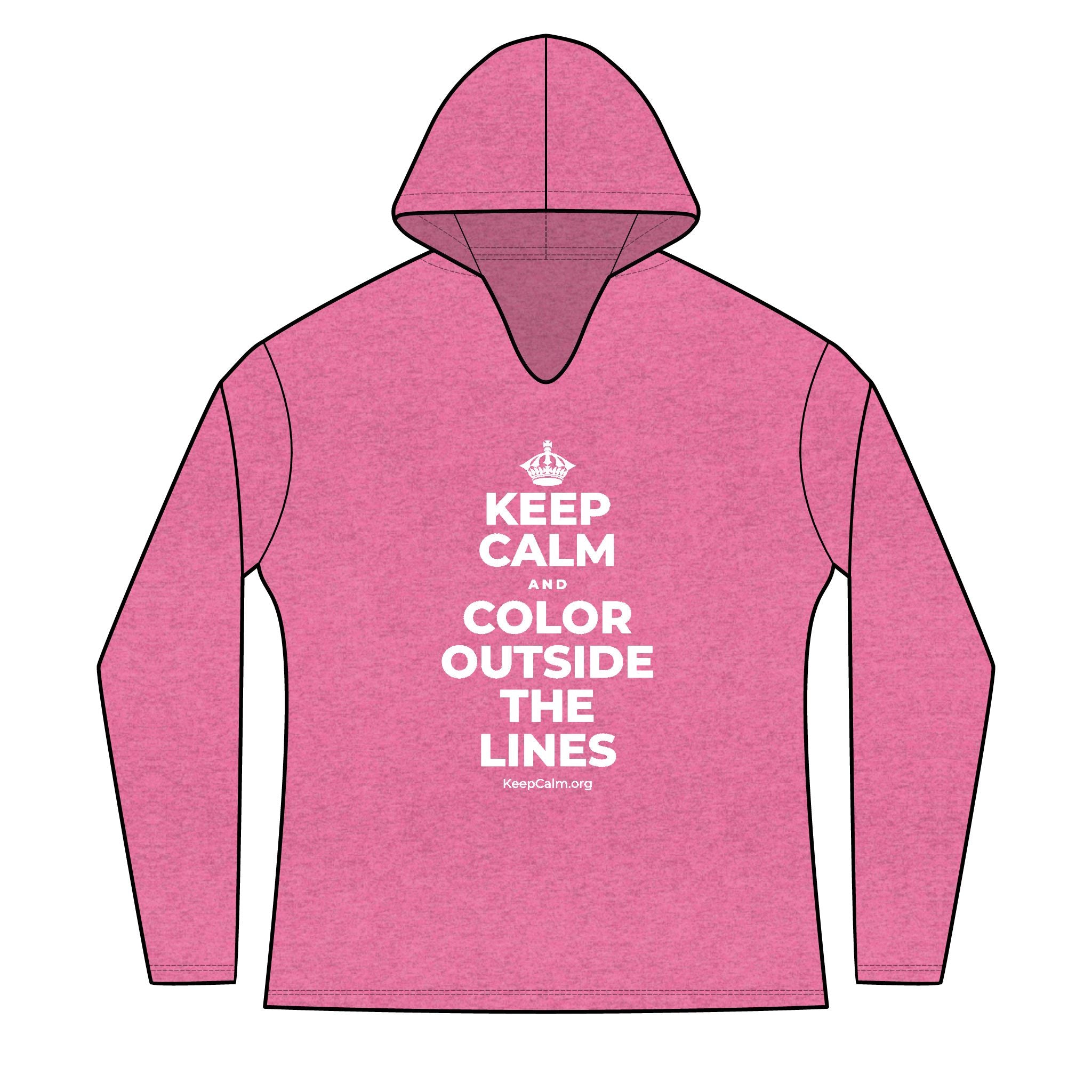 KEEP CALM AND COLOR OUTSIDE THE LINES Women's Long Sleeve Hoodie