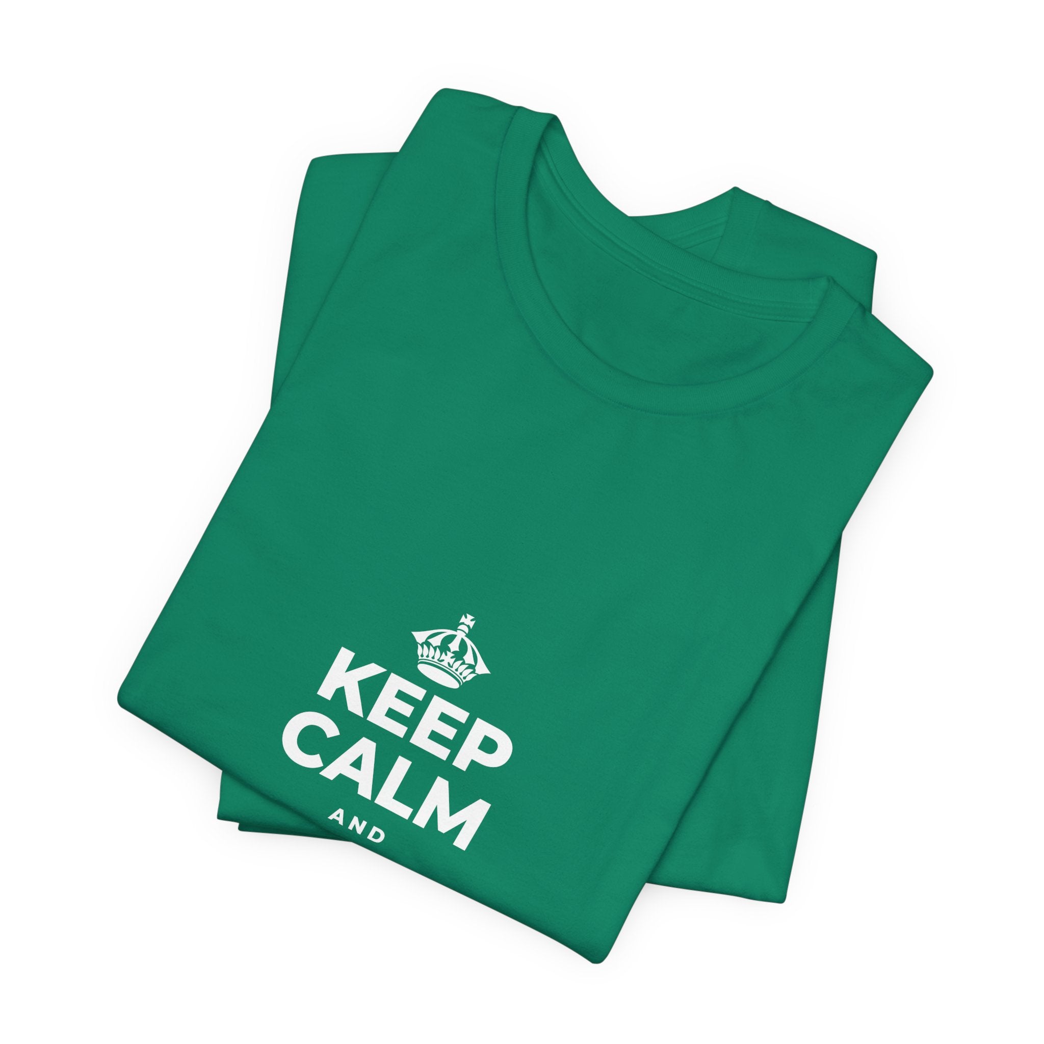 KEEP CALM AND STAY UNBOTHERED T-Shirt (White–Asphalt)