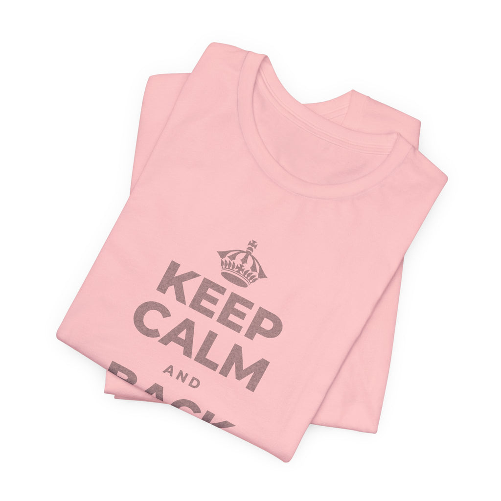 KEEP CALM AND BACK YOURSELF T-Shirt (White–Asphalt)