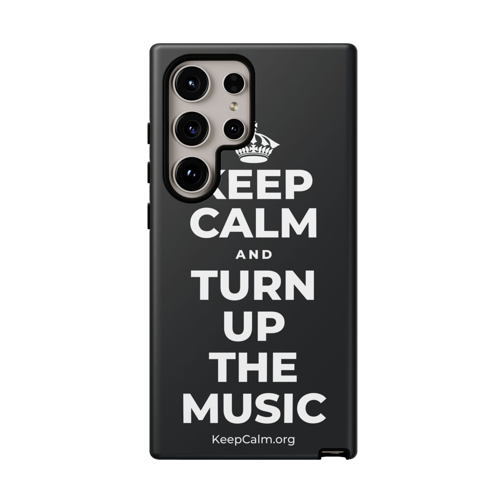 KEEP CALM AND TURN UP THE MUSIC Phone Case (Dark)