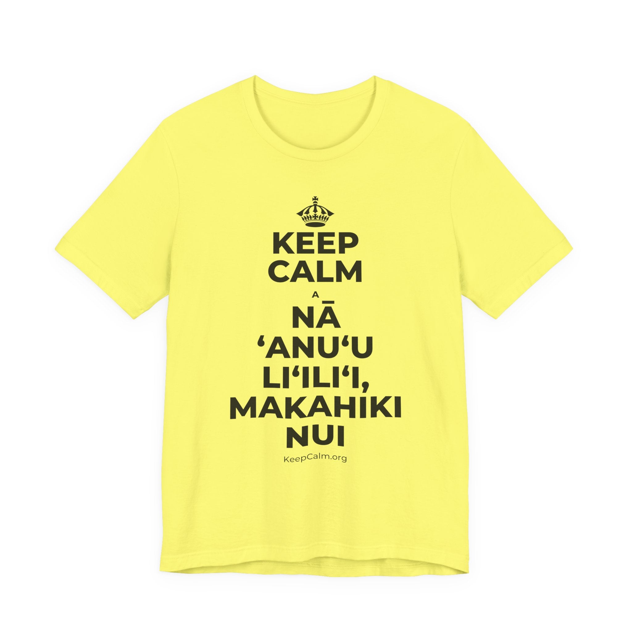 KEEP CALM A NĀ ʻANUʻU LIʻILIʻI, MAKAHIKI NUI T-Shirt (Soft Cream–Heather Mauve)