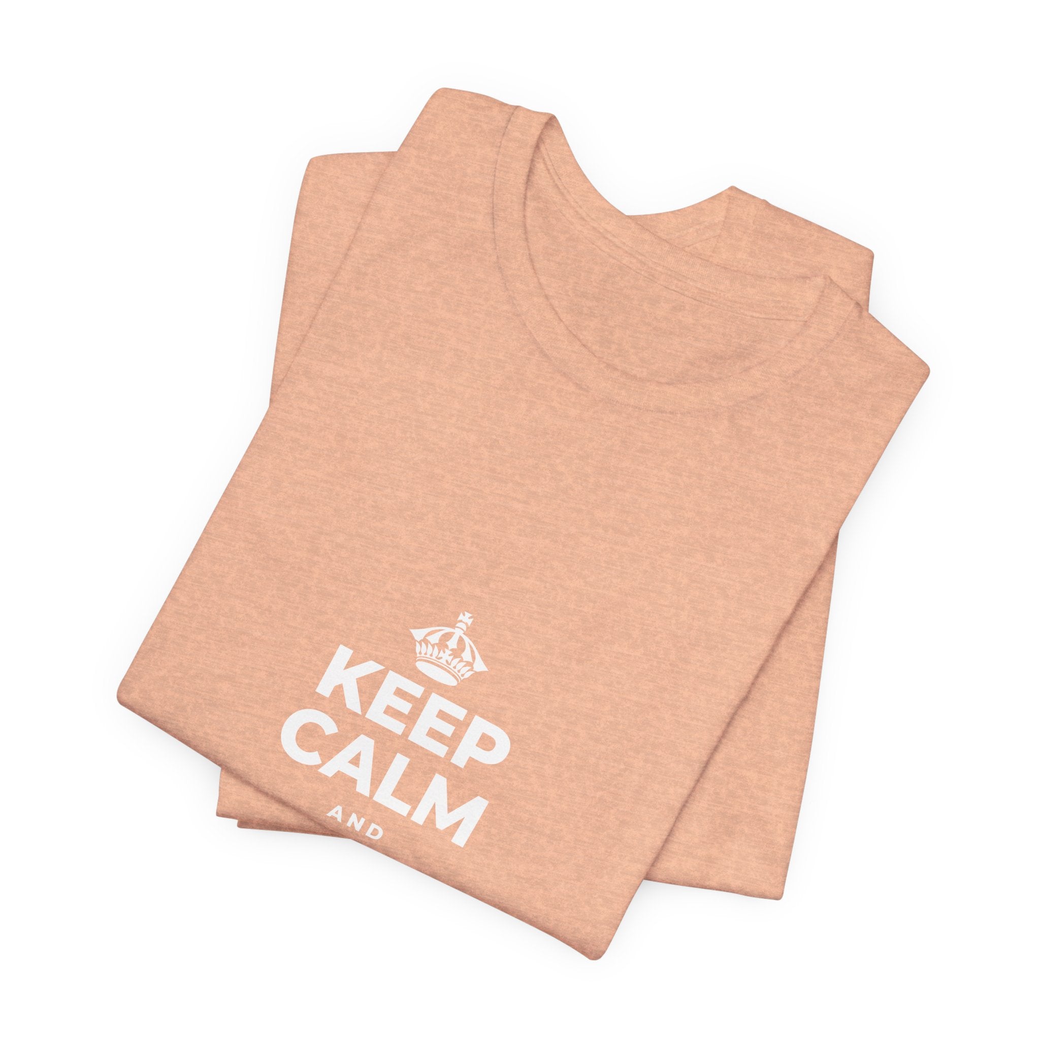 KEEP CALM AND STAY UNBOTHERED T-Shirt (Soft Cream–Heather Mauve)