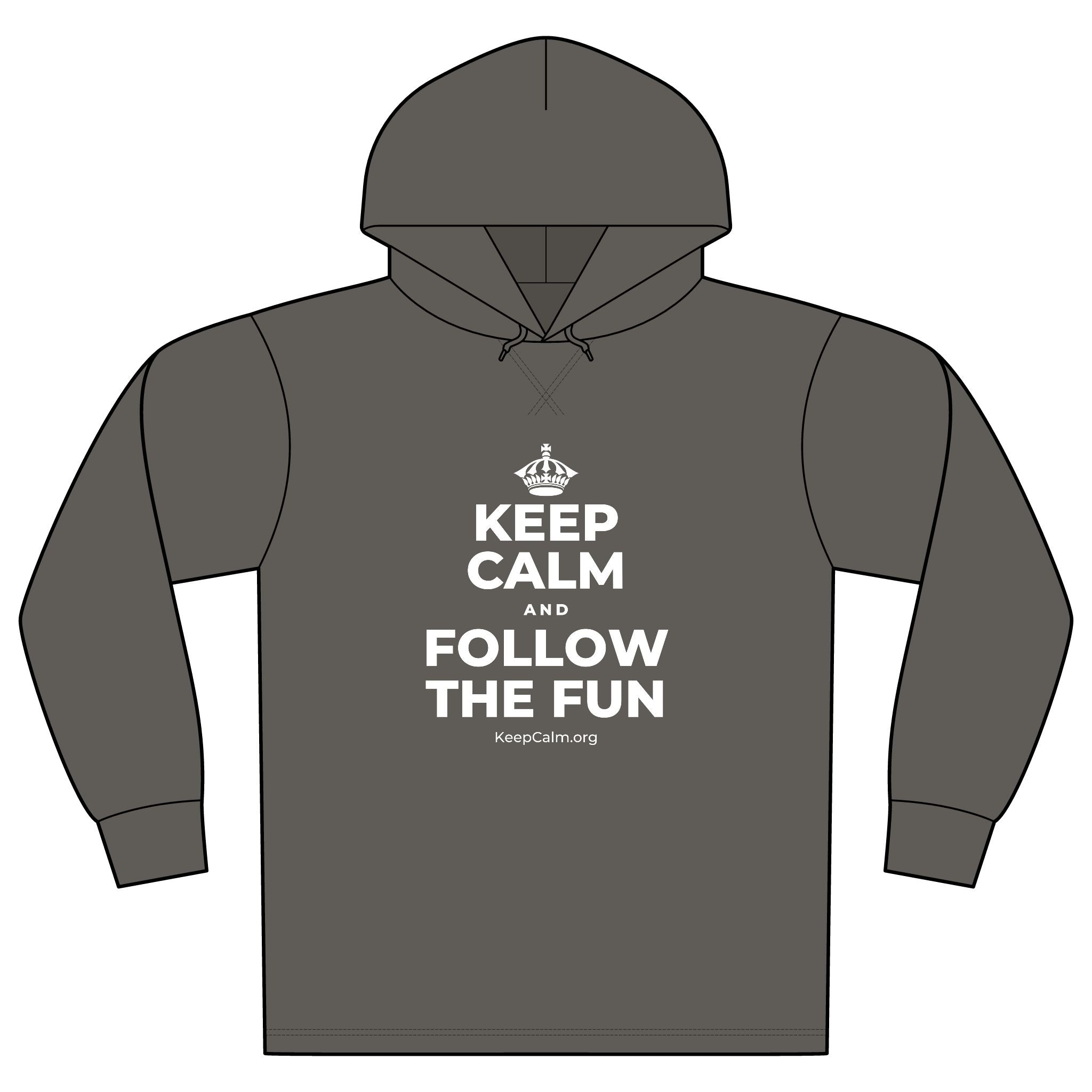 KEEP CALM AND FOLLOW THE FUN Organic Hoodie Tee