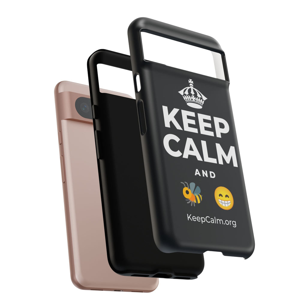 KEEP CALM AND BEE HAPPY Phone Case (Dark)