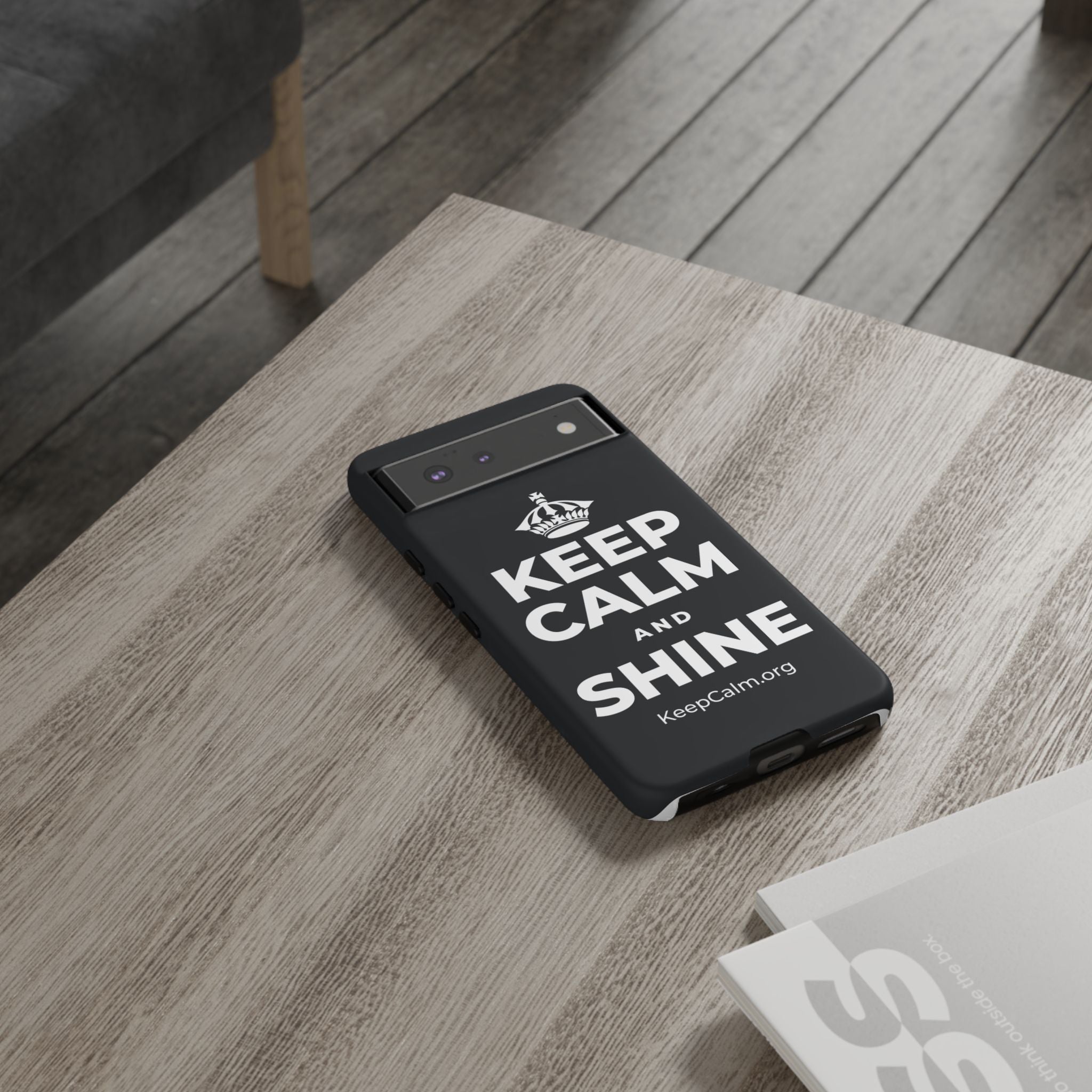 KEEP CALM AND SHINE Phone Case (Dark)