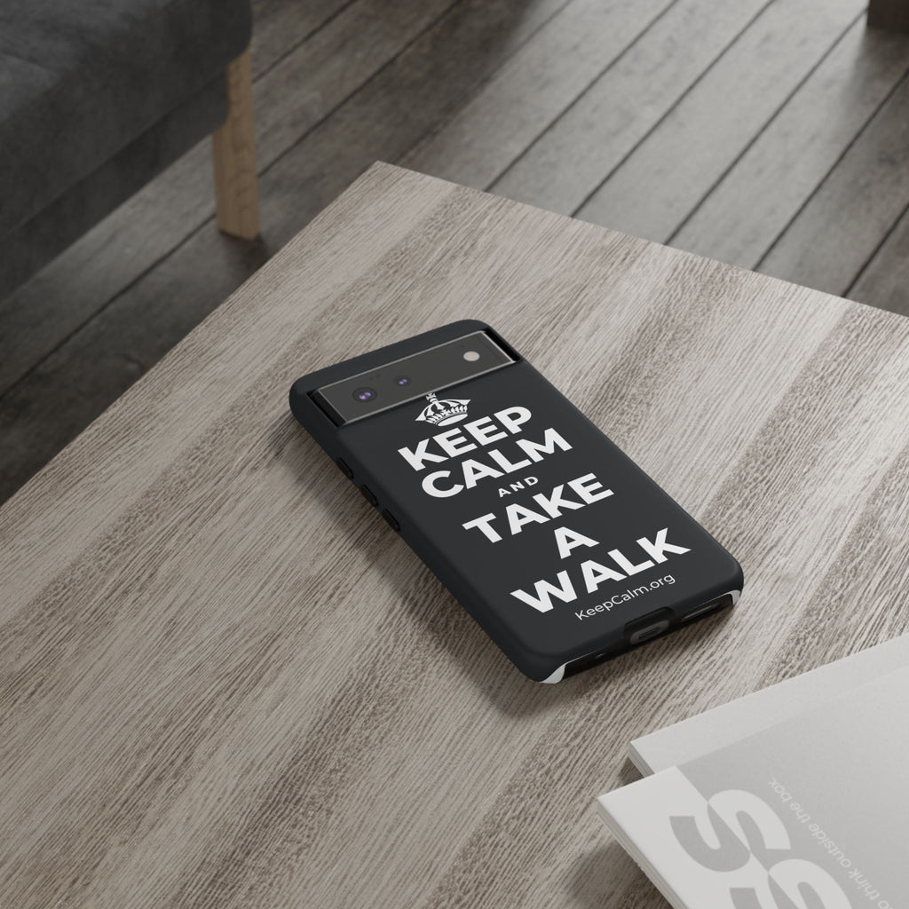 KEEP CALM AND TAKE A WALK Phone Case (Dark)