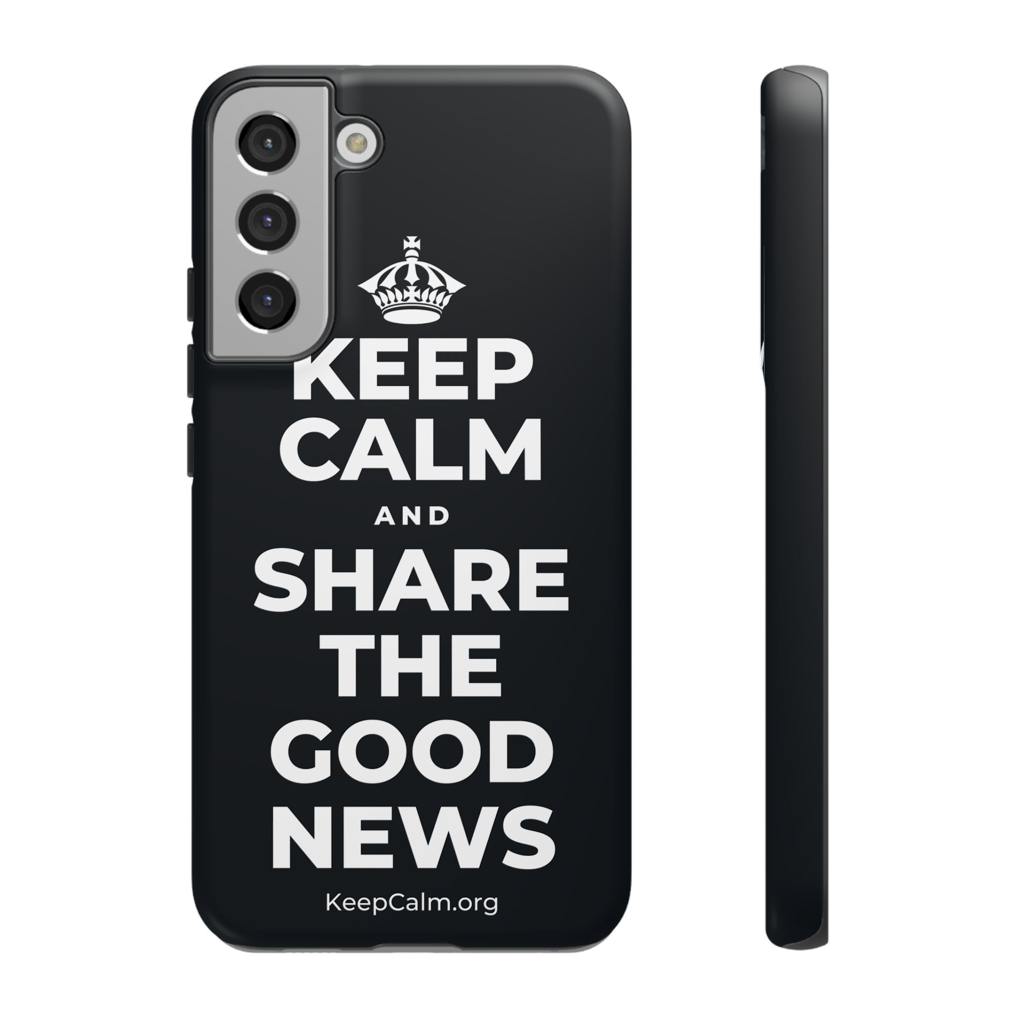 KEEP CALM AND SHARE THE GOOD NEWS Phone Case (Dark)