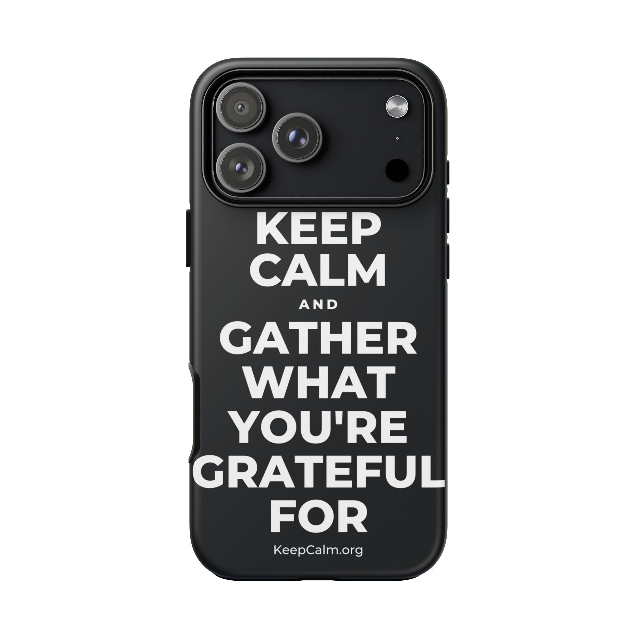 KEEP CALM AND GATHER WHAT YOU'RE GRATEFUL FOR Phone Case (Dark)