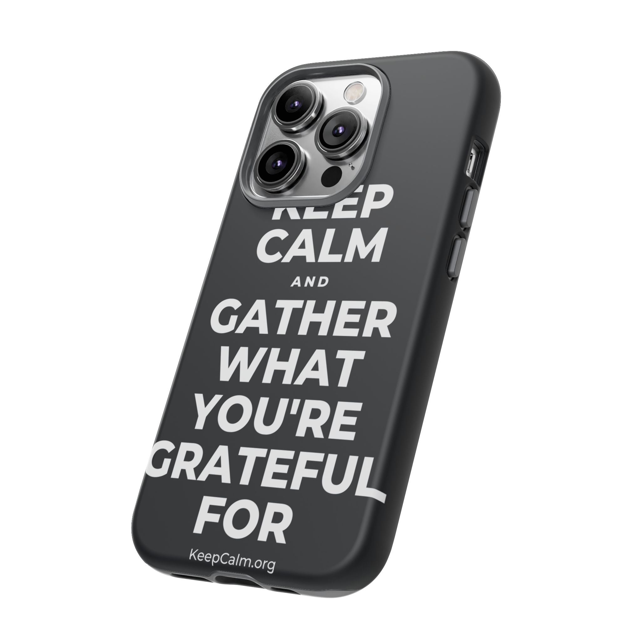 KEEP CALM AND GATHER WHAT YOU'RE GRATEFUL FOR Phone Case (Dark)