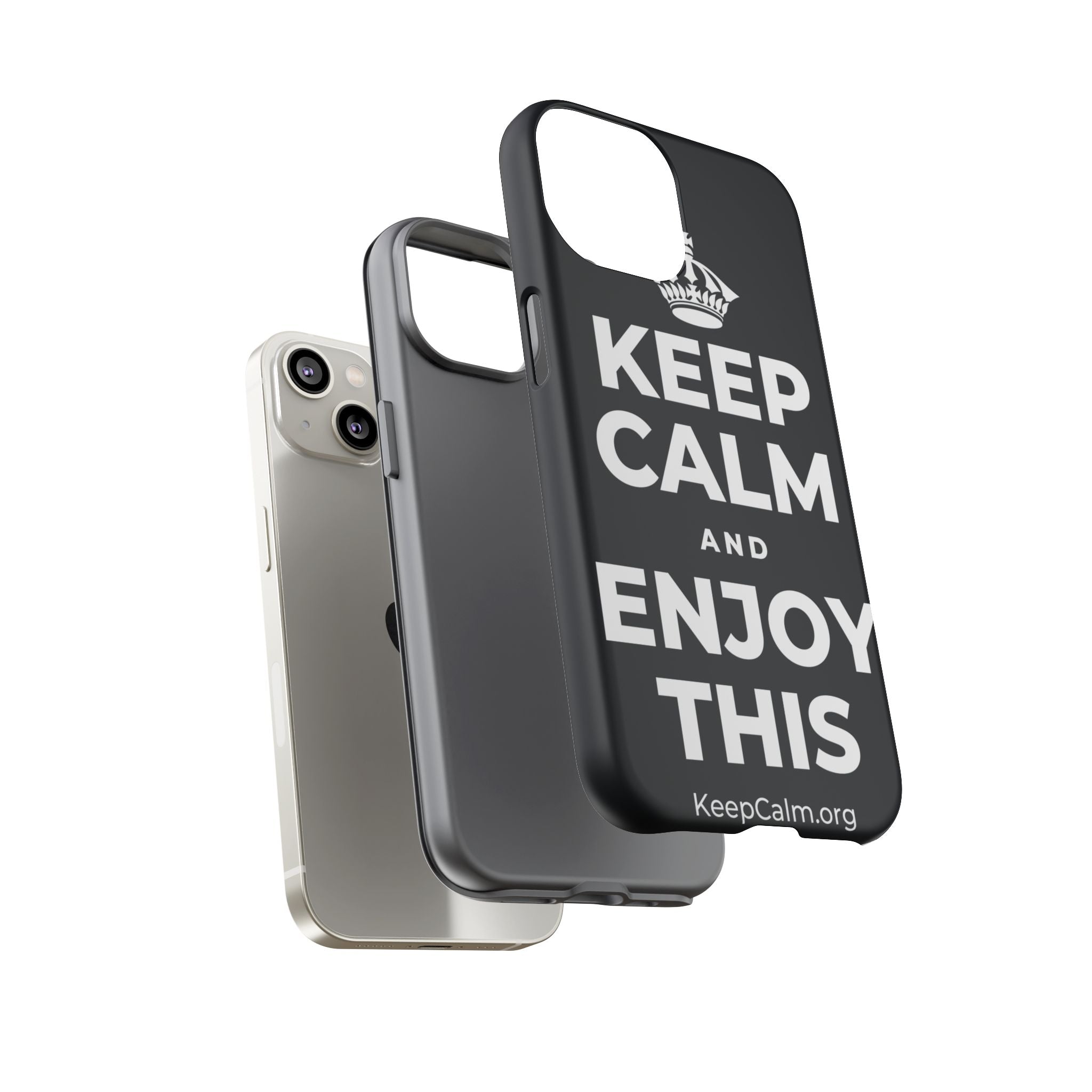 KEEP CALM AND ENJOY THIS Phone Case (Dark)